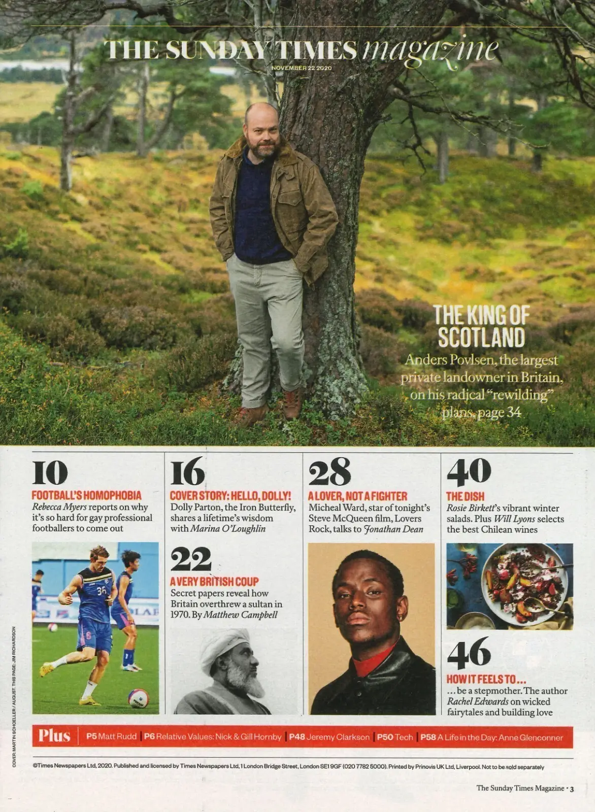 Sunday Times Magazine: Dolly Parton, Michael Ward, Anders Povlsen, 22.11.20 - image 2 | Free standard UK delivery included | Discount Quality Products