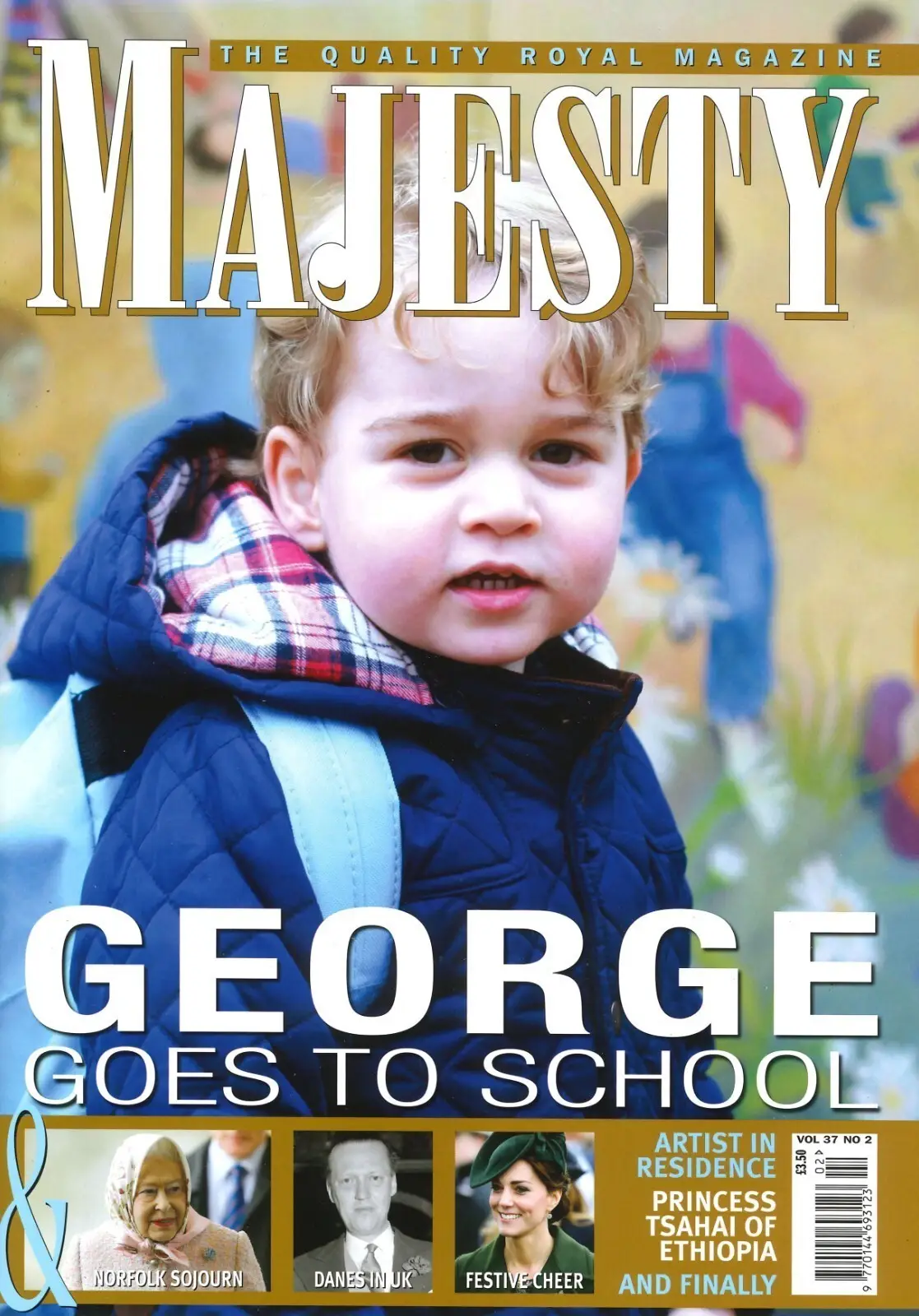 Majesty Magazine Prince George, King Charles, Queen Elizabeth, Camilla, Feb 2016
