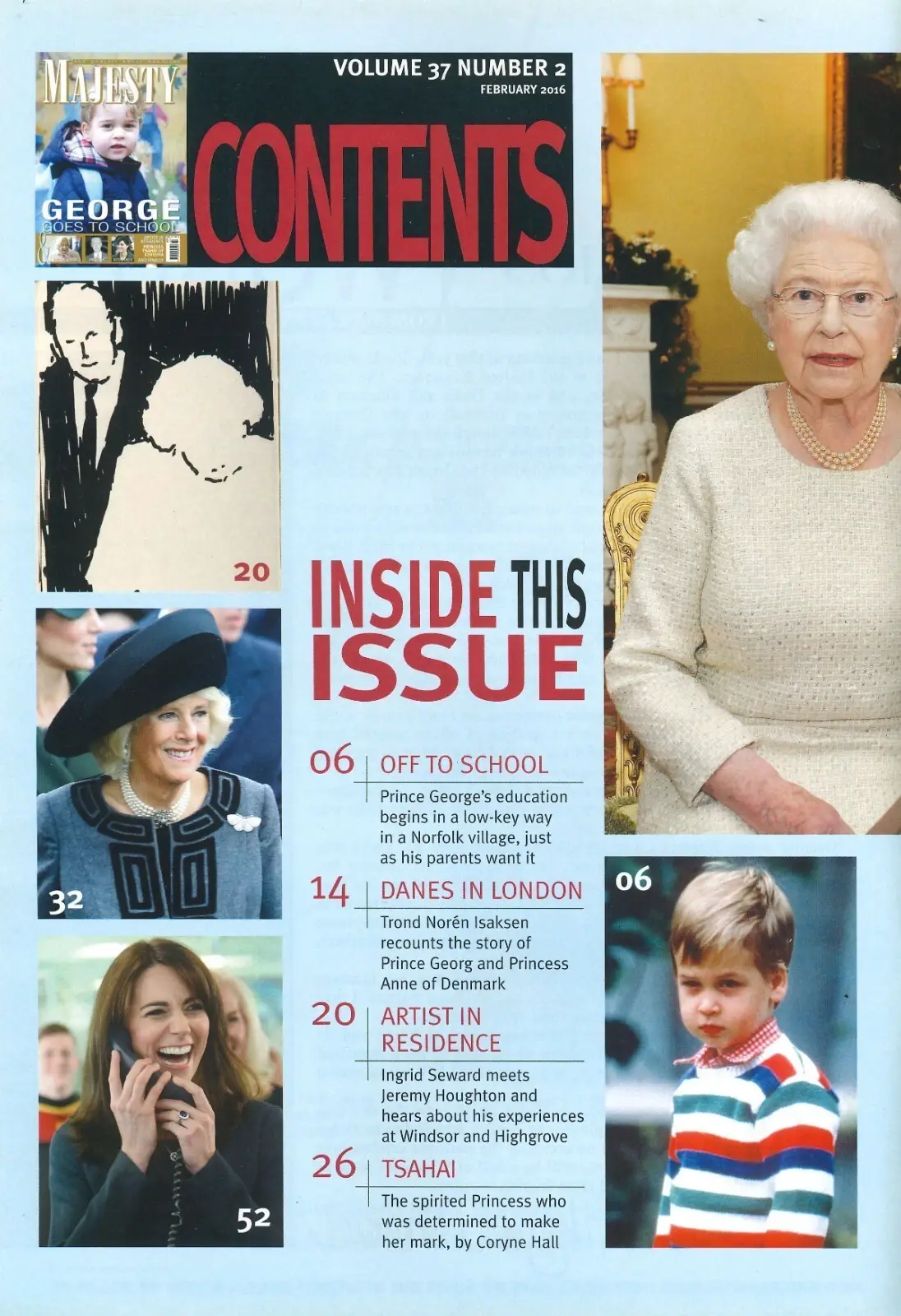 Majesty Magazine Prince George, King Charles, Queen Elizabeth, Camilla, Feb 2016 - image 2 | Free standard UK delivery included | Discount Quality Products