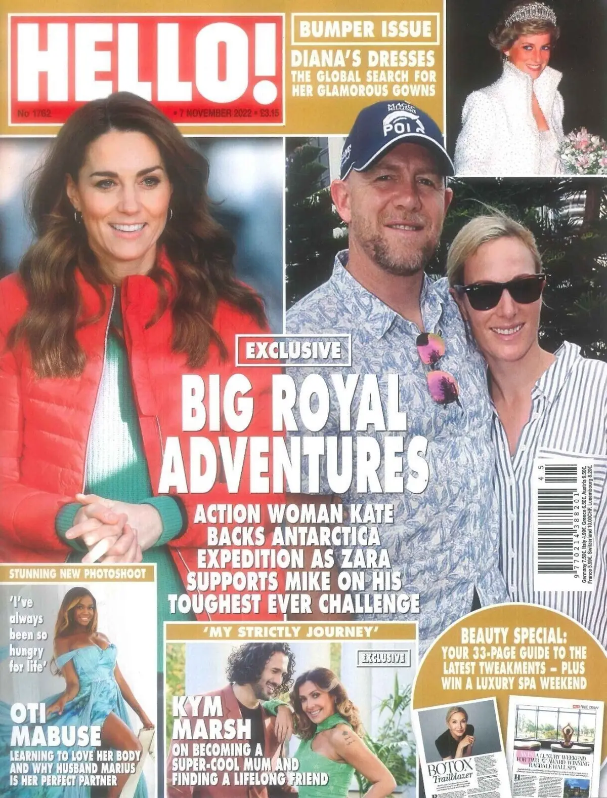 HELLO! Magazine, Kate Middleton, Diana, Rishi Sunak, Oti Mabuse, Royals, 7.11.22