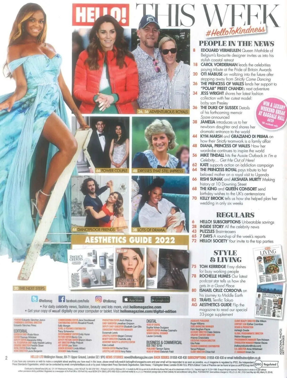 HELLO! Magazine, Kate Middleton, Diana, Rishi Sunak, Oti Mabuse, Royals, 7.11.22 - image 2 | Free standard UK delivery included | Discount Quality Products