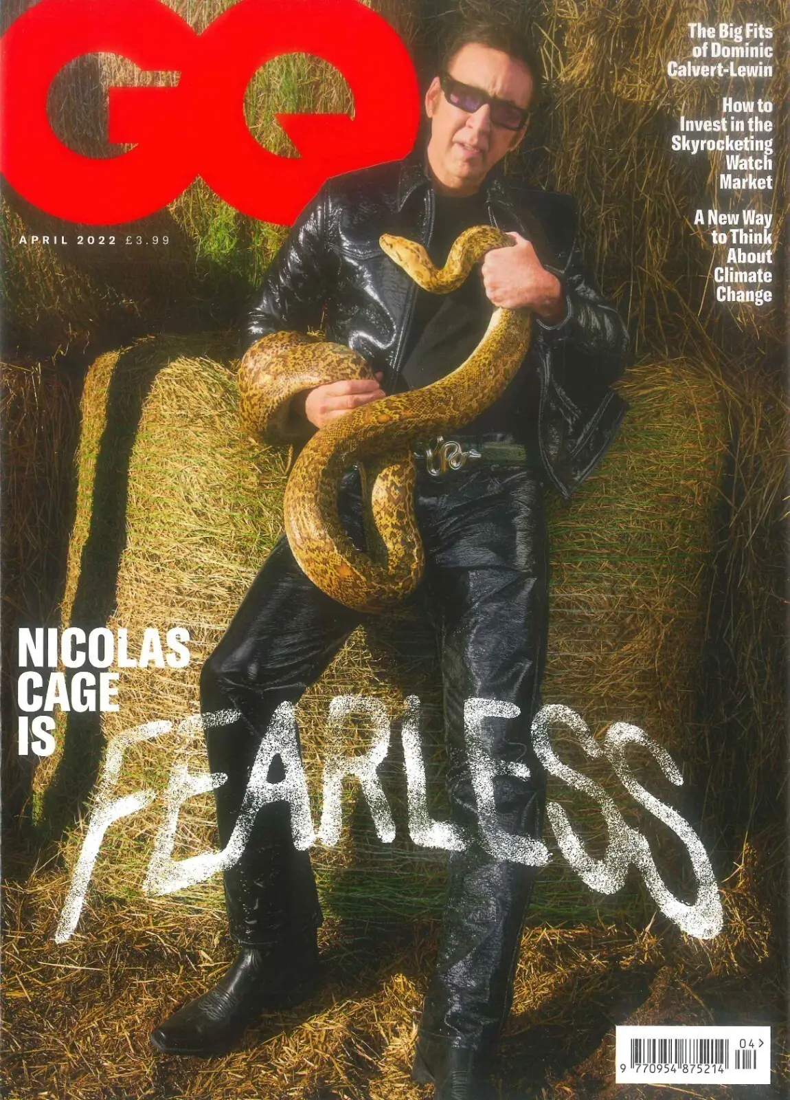 GQ Magazine, Nicolas Cage, Paapa Essiedu, Dominic Calvert-Lewin, April 2022