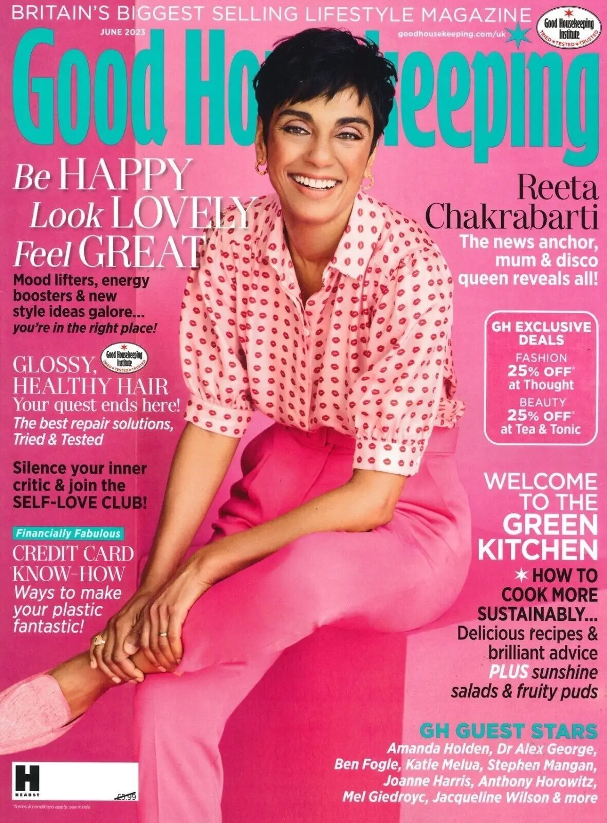 Good Housekeeping Magazine, Reeta Chakrabarti, Mel Giedroyc, Mangan, June 2023