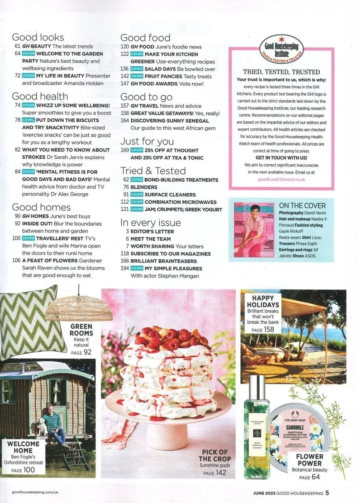 Good Housekeeping Magazine, Reeta Chakrabarti, Mel Giedroyc, Mangan, June 2023 - image 3 | Free standard UK delivery included | Discount Quality Products