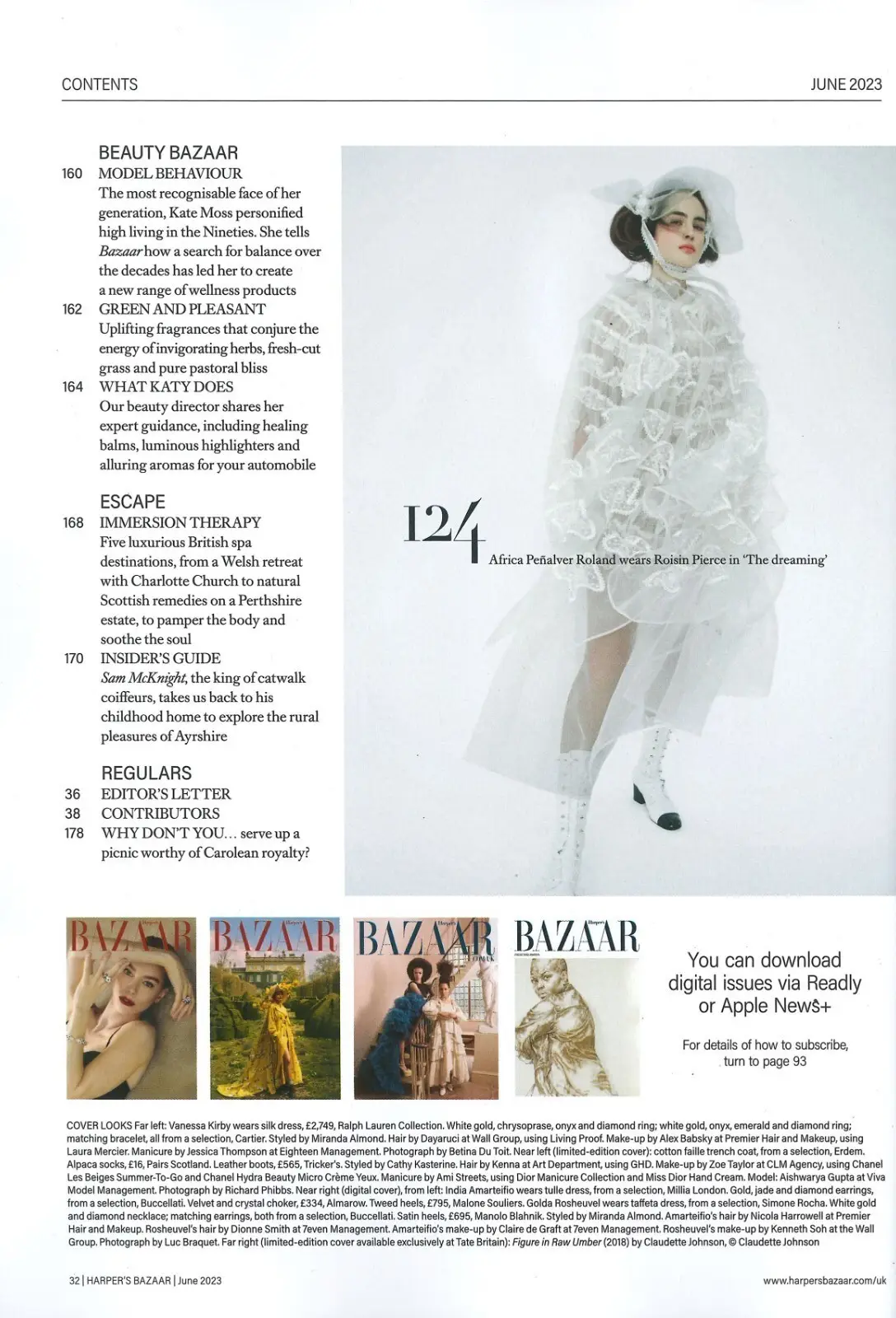 Harper's Bazaar Magazine, Vanessa Kirby, India Amarteifio, Kate Moss, June 2023 - image 4 | Free standard UK delivery included | Discount Quality Products