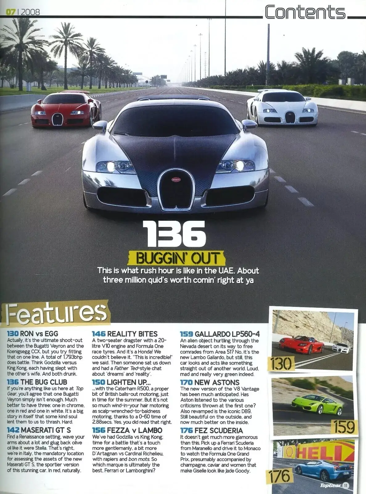 BBC Top Gear Magazine, Issue #180, Bugatti Veyron, Maserati, Lambo, July 2008 - image 2 | Free standard UK delivery included | Discount Quality Products