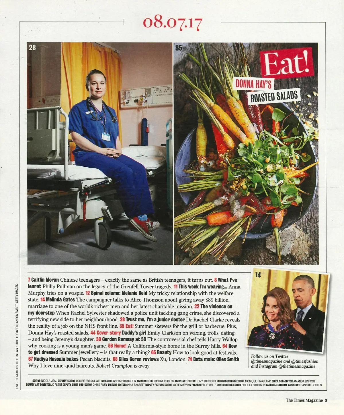 Times Magazine: Emily Clarkson, Philip Pullman, Gordon Ramsay, G. Coren, 8.7.17 - image 2 | Free standard UK delivery included | Discount Quality Products