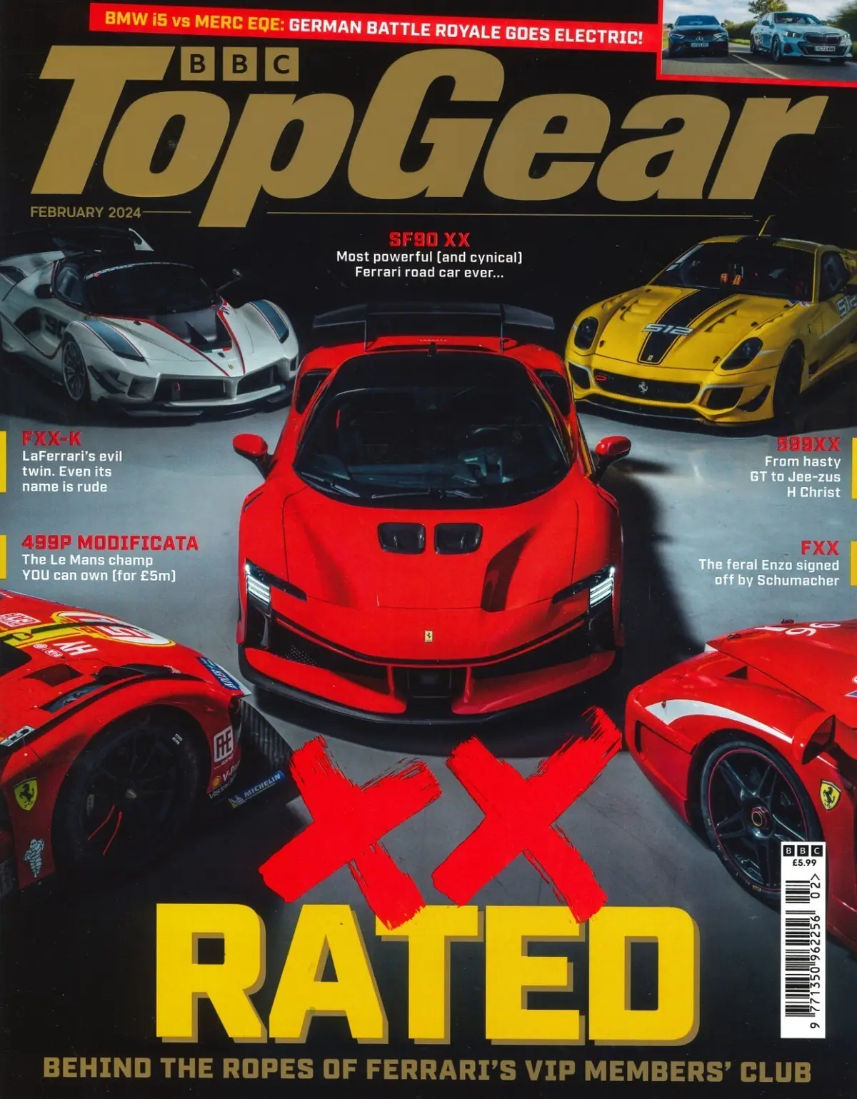 BBC Top Gear Magazine #380, Ferrari SF90 XX, Mustang, F1 Las Vegas, Feb 2024