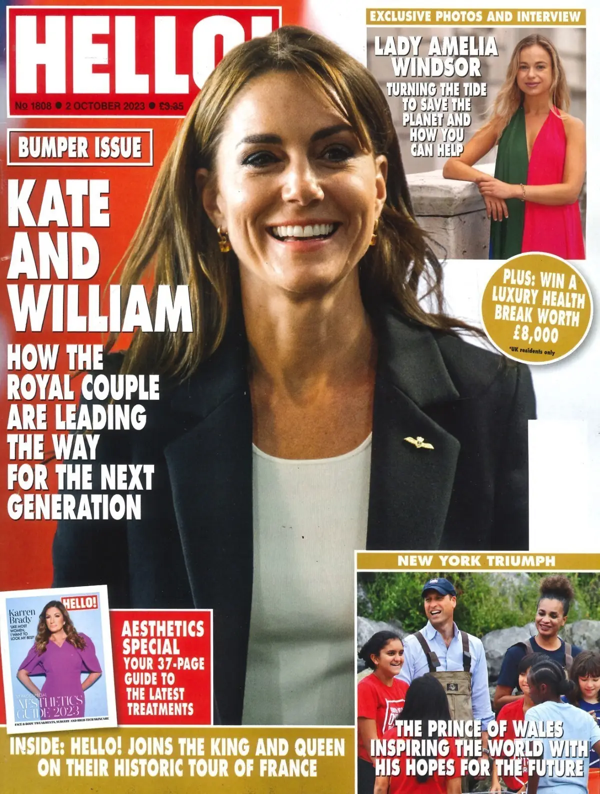 HELLO! Magazine: King Charles in France, Princess Kate, Prince William, 2.10.23