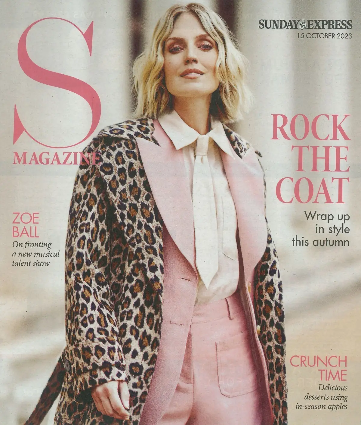 Sunday Express Magazine: Zoe Ball, Giovanna Fletcher, Fashion, Food, 15.10.23