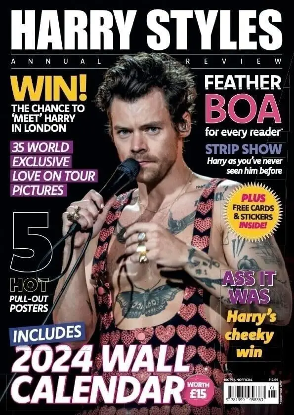 Harry Styles Annual Review Magazine: 2024 Calendar, Cards, Stickers, Posters