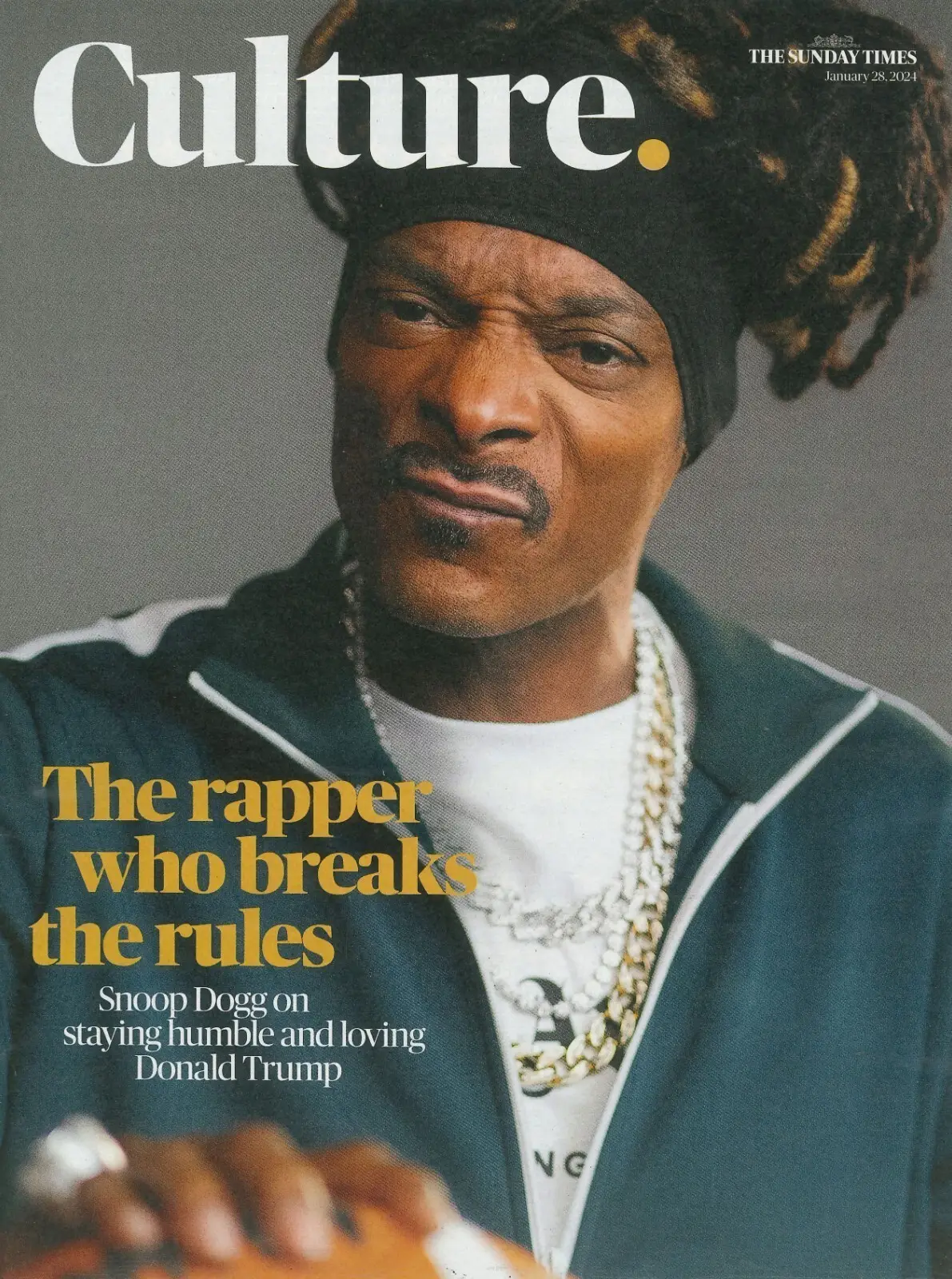 Sunday Times Culture Magazine: Snoop Dogg, Michael McIntyre, Hugh Hefner 28.1.24 - Free standard UK delivery included | Discount Quality Products