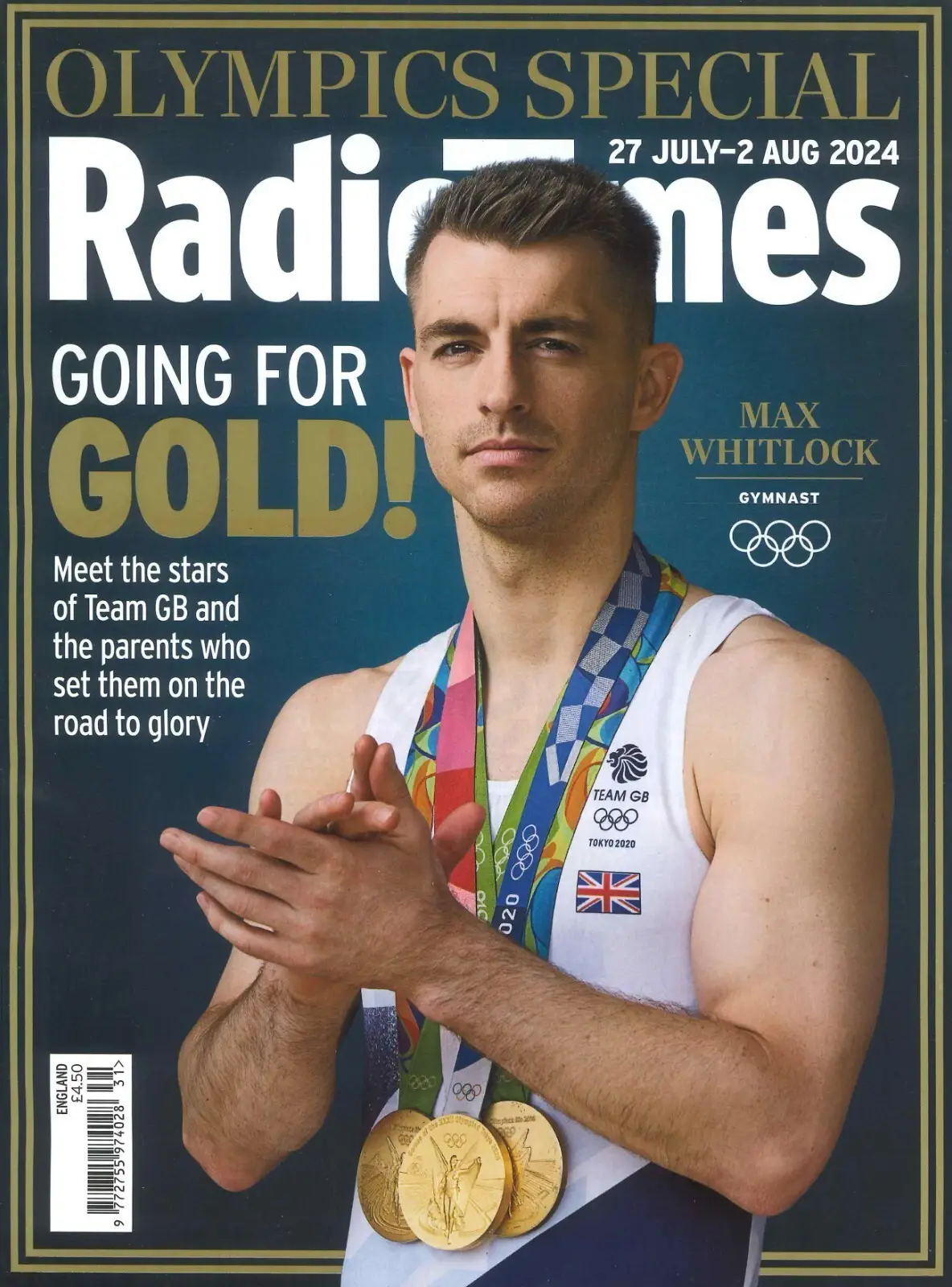 Radio Times Magazine Paris 2024 Olympics Special, Max Whitlock, Athletes 27.7.24