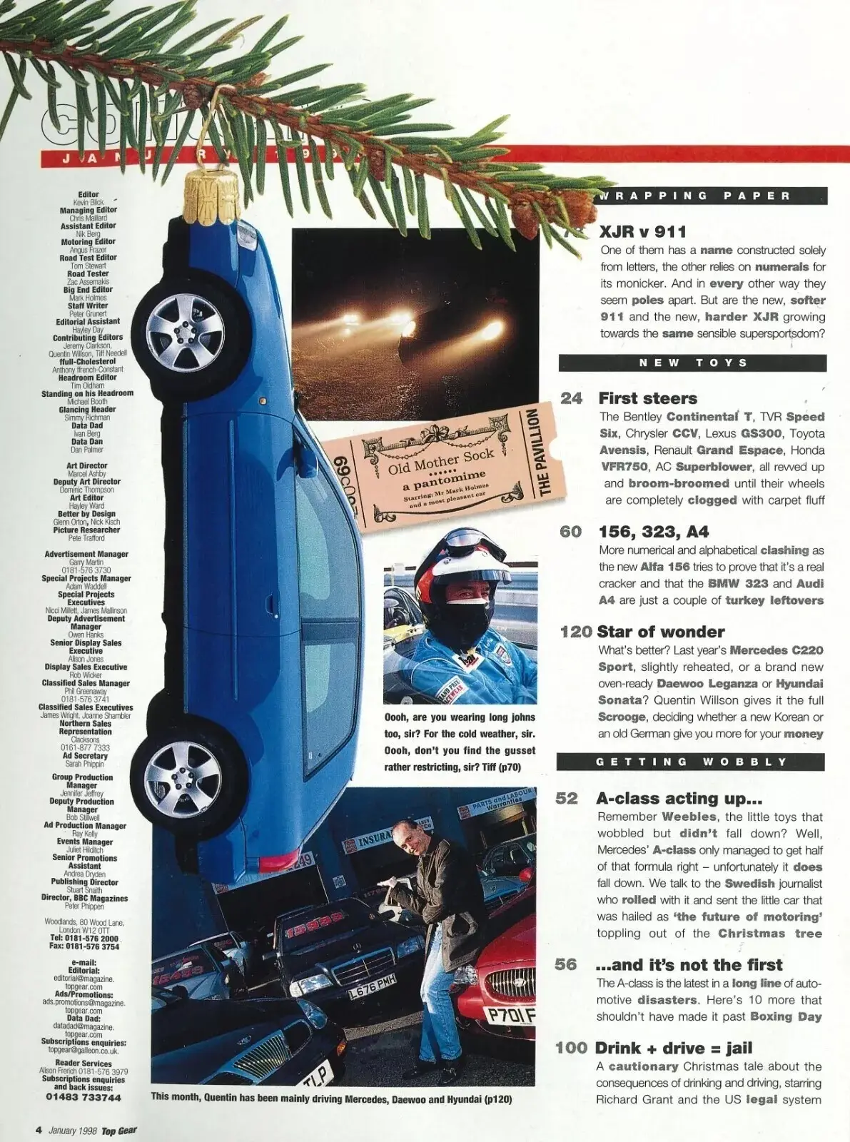 BBC Top Gear Magazine: Issue #52, Porsche 911, Jaguar XJR, Bentley, Jan 1998 - image 2 | Free standard UK delivery included | Discount Quality Products