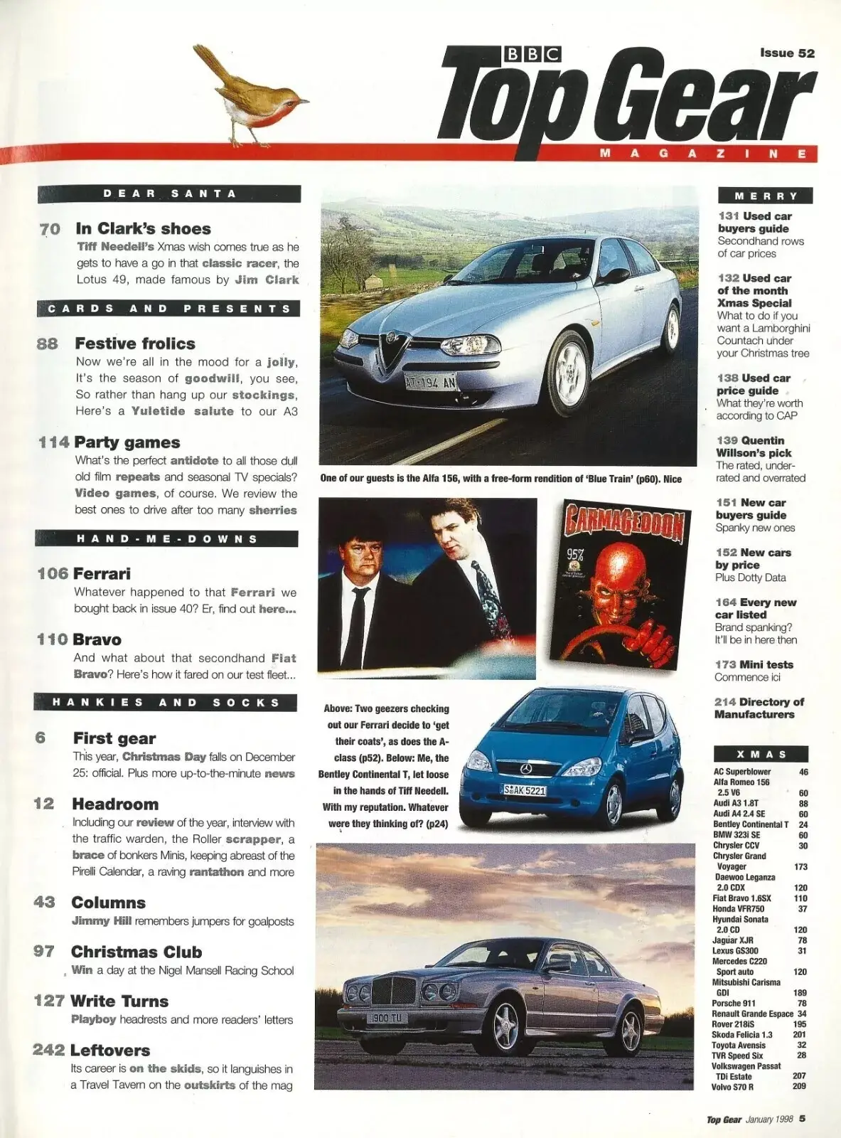 BBC Top Gear Magazine: Issue #52, Porsche 911, Jaguar XJR, Bentley, Jan 1998 - image 3 | Free standard UK delivery included | Discount Quality Products