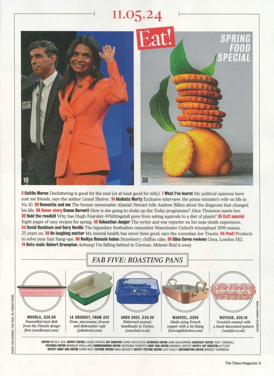 Times Magazine Emma Barnett, David Beckham, Gary Neville, Akshata Murty, 11.5.24 - image 2 | Free standard UK delivery included | Discount Quality Products