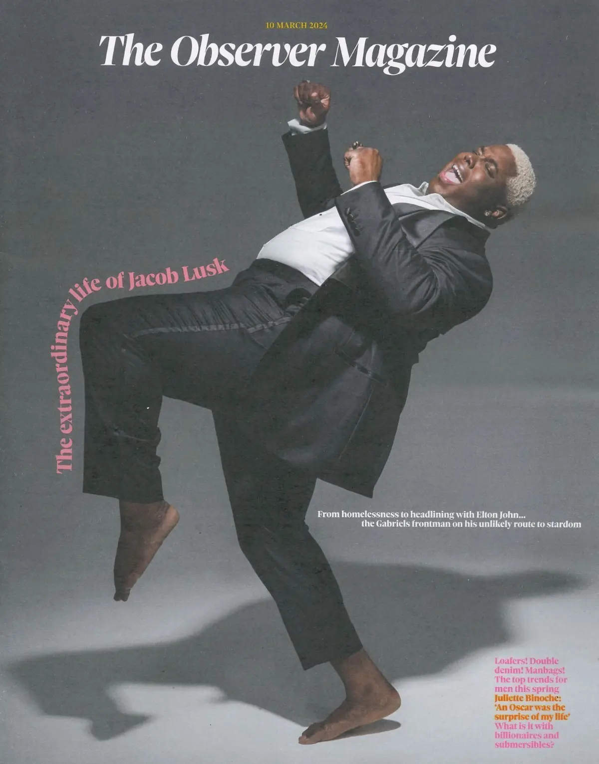 Observer Magazine: Jacob Lusk, Juliette Binoche, Joanna Scanlan, Fashion 10.3.24