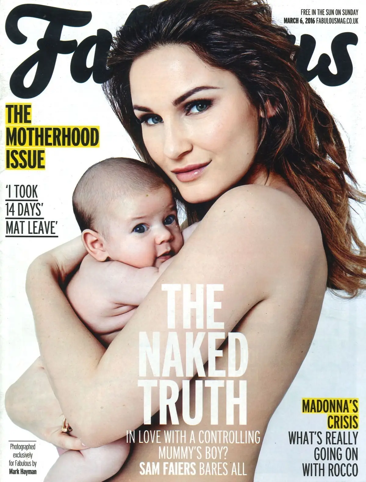 Fabulous Magazine, Sam Faiers, Madonna, Michelle Collins Stacey Solomon, 6.3.16