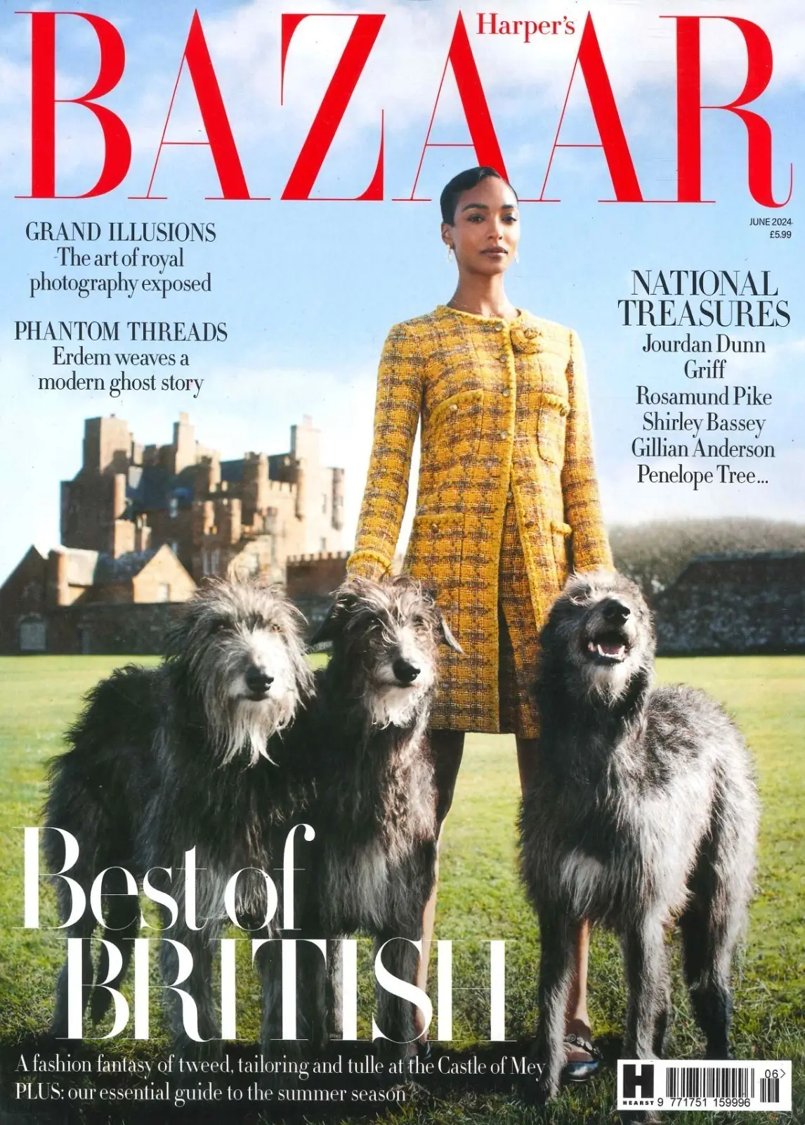 Harper's Bazaar Magazine: Jourdan Dunn, Rosamund Pike, Shirley Bassey, June 2024
