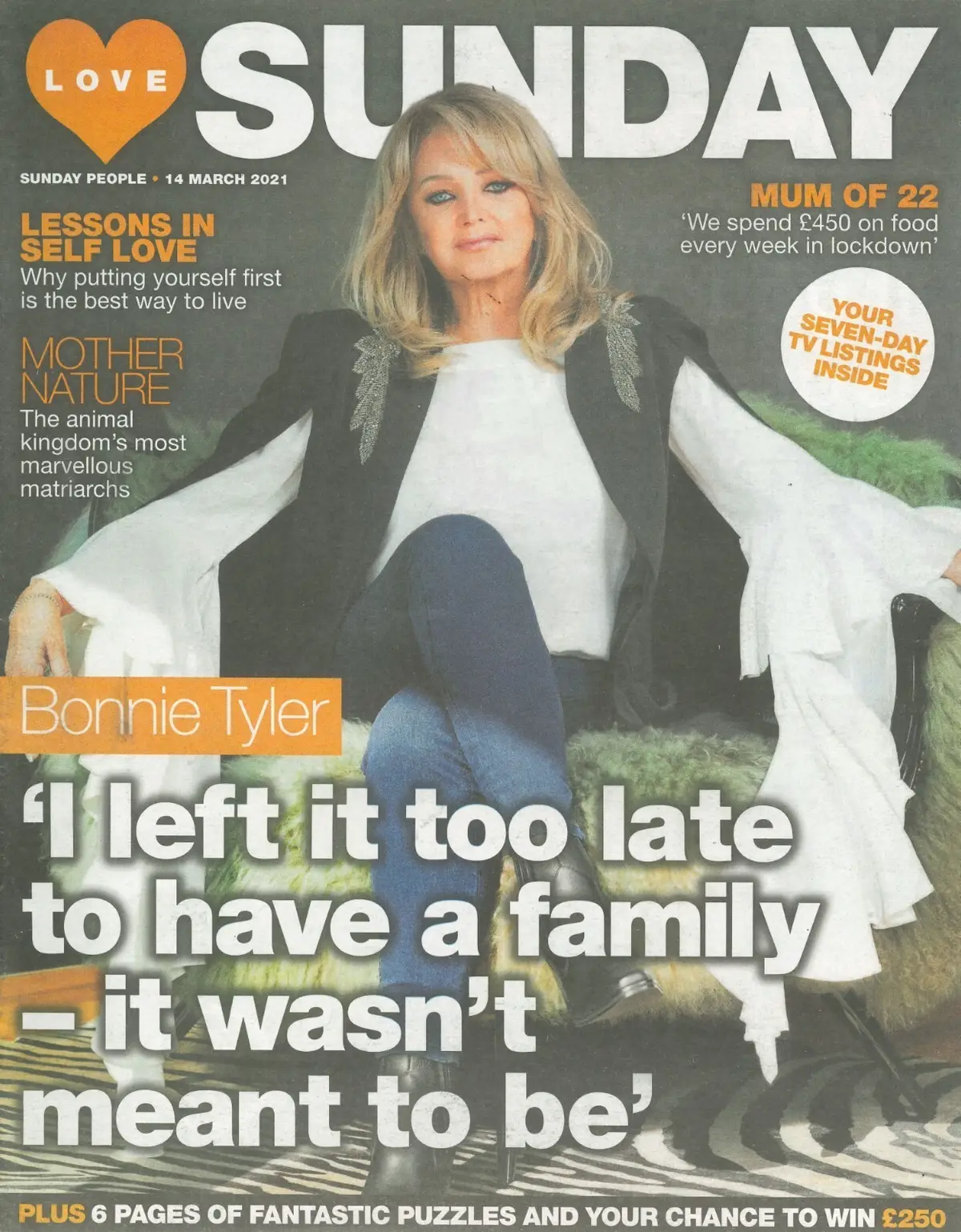 Love Sunday Magazine: Bonnie Tyler, Elizabeth Taylor, Vassilyev, Fashion 14.3.21