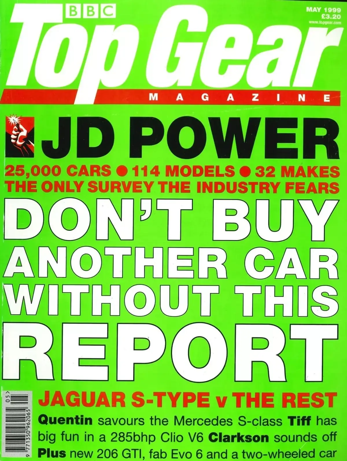 BBC Top Gear Magazine: Issue #68, Peugeot 206 GTi, Jaguar, Vauxhall, May 1999