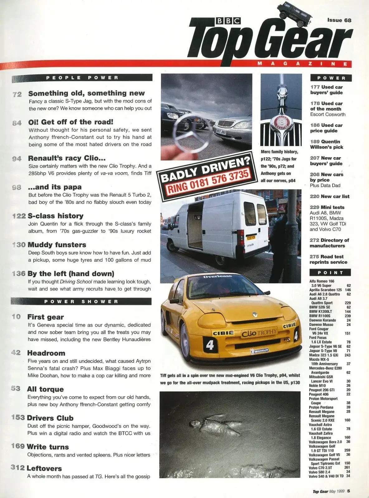 BBC Top Gear Magazine: Issue #68, Peugeot 206 GTi, Jaguar, Vauxhall, May 1999 - image 3 | Free standard UK delivery included | Discount Quality Products