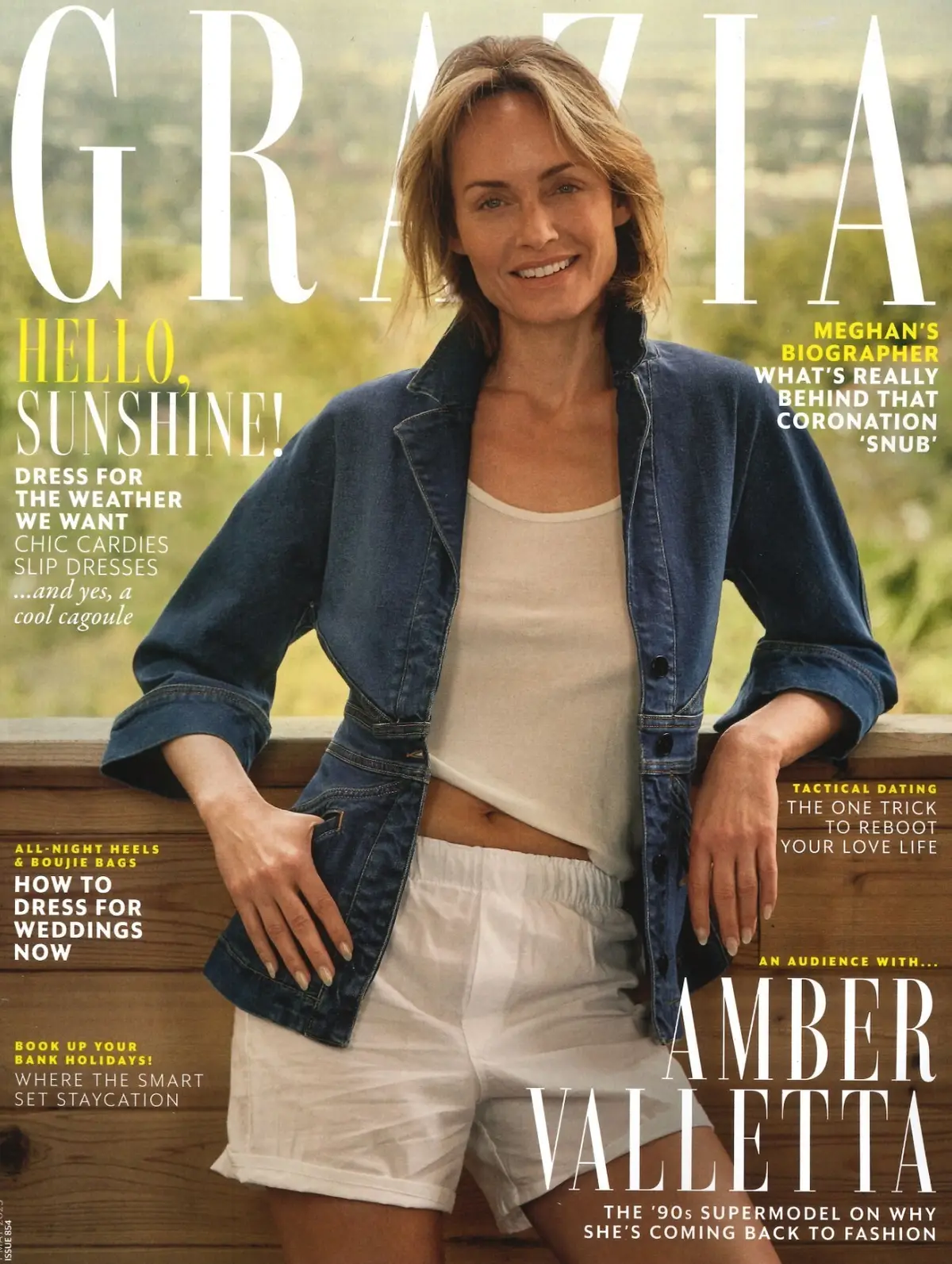 Grazia Magazine Amber Valletta, Prince Harry Meghan Markle, Marcia Cross, 1.5.23