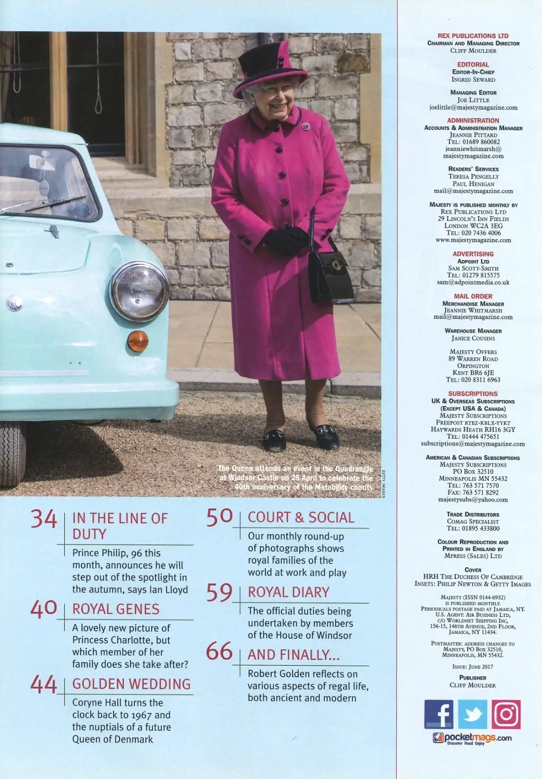 Majesty Magazine, Princess Charlotte, Kate Middleton, Queen Elizabeth, June 2017 - image 3 | Free standard UK delivery included | Discount Quality Products