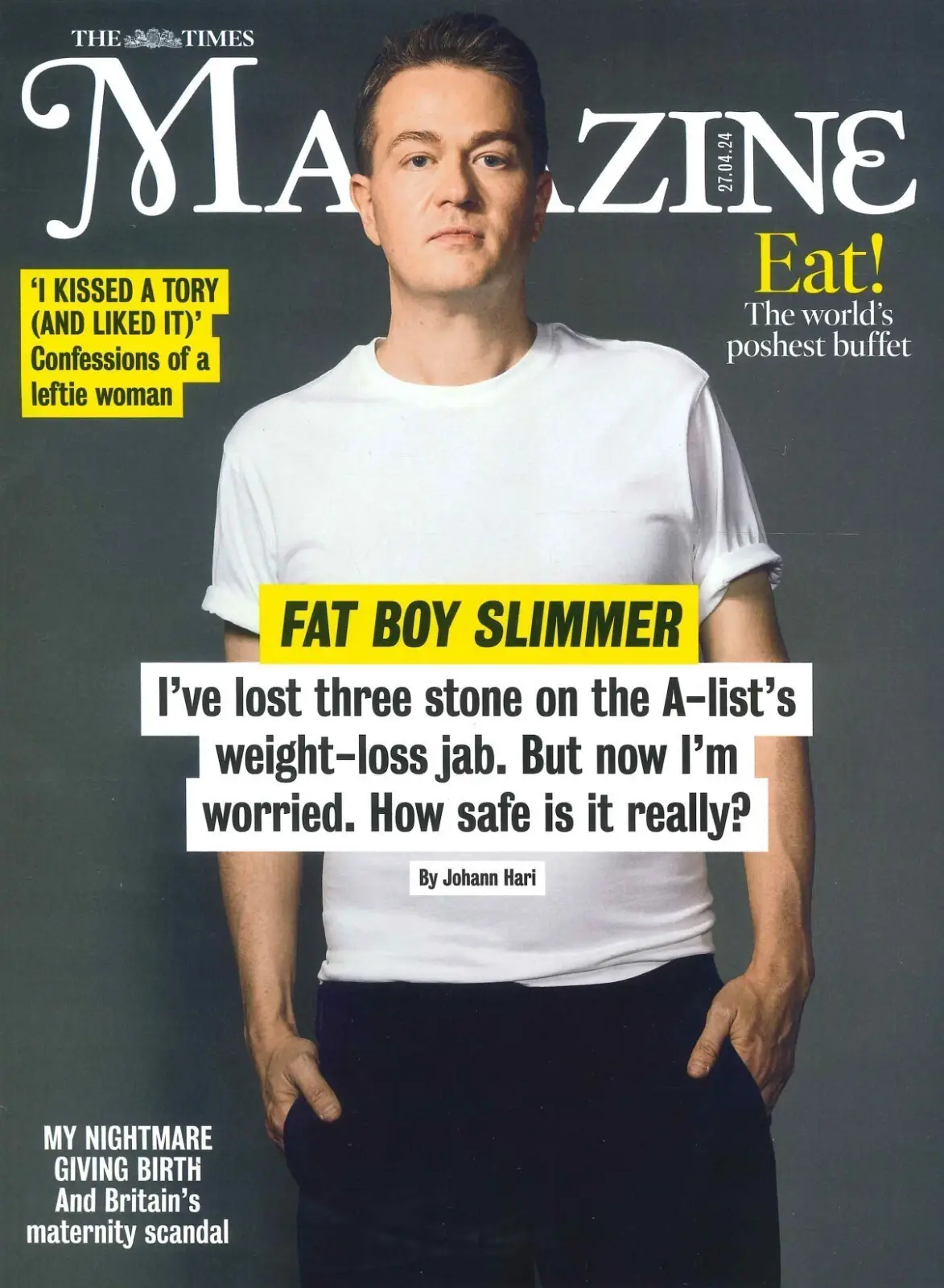 Times Magazine: Johann Hari, Zandra Rhodes, Nadiya Hussain, Giles Coren, 27.4.24 - Free standard UK delivery included | Discount Quality Products