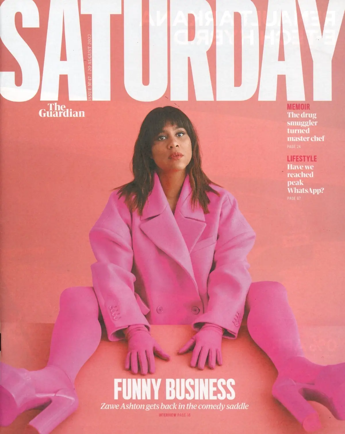 Guardian Saturday Magazine: Zawe Ashton, Angela Griffin, Bret McKenzie, 20.8.22