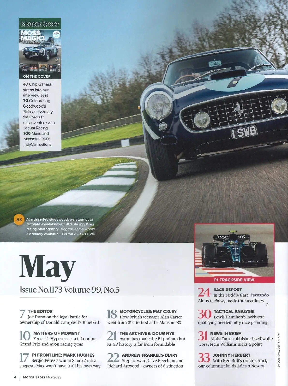 Motor Sport Magazine, Goodwood 75th, Andretti vs Mansell, Chip Ganassi, May 2023 - image 2 | Free standard UK delivery included | Discount Quality Products