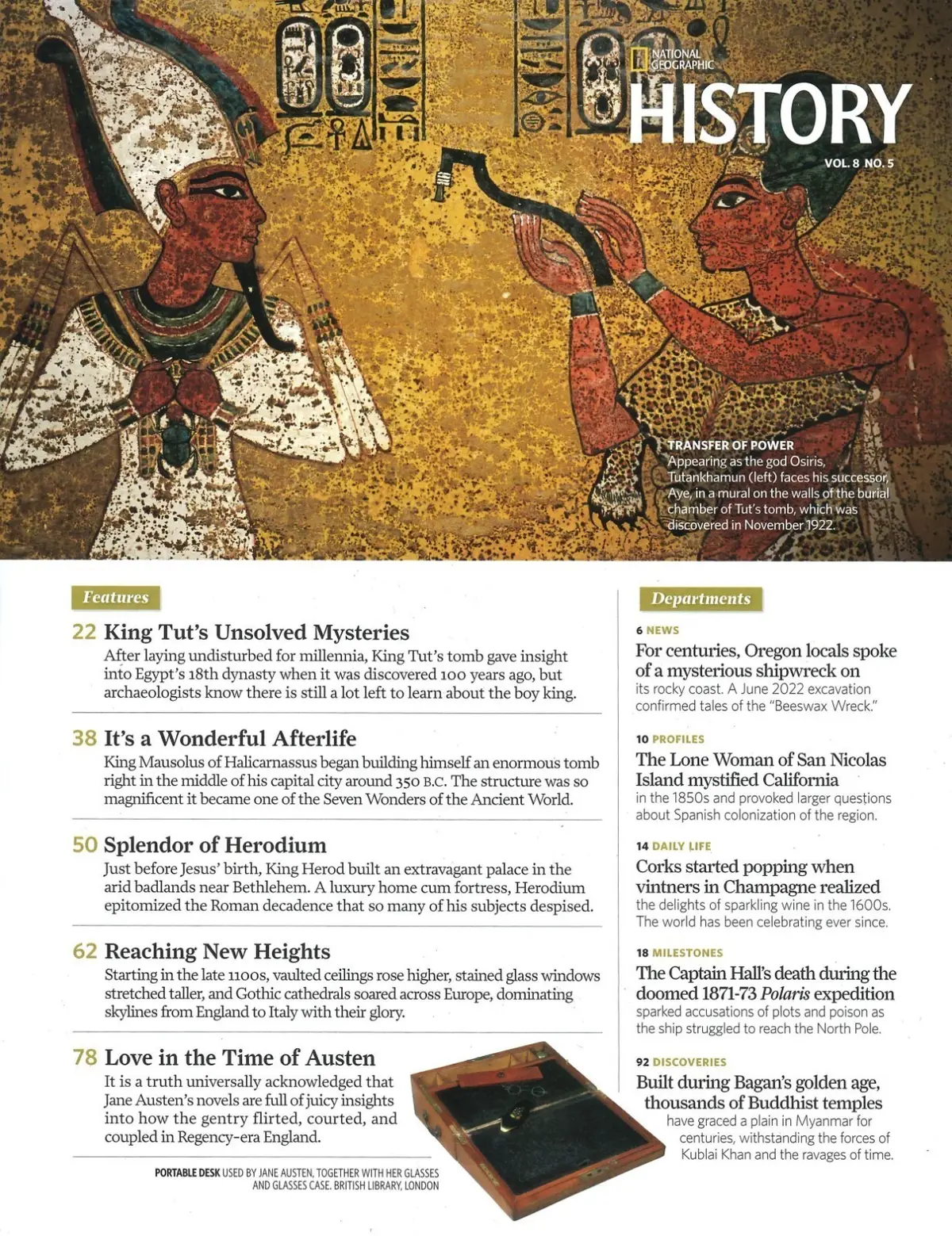 National Geographic History Magazine, King Tut, Mausolus, Herod, Nov/Dec 2022 - image 2 | Free standard UK delivery included | Discount Quality Products