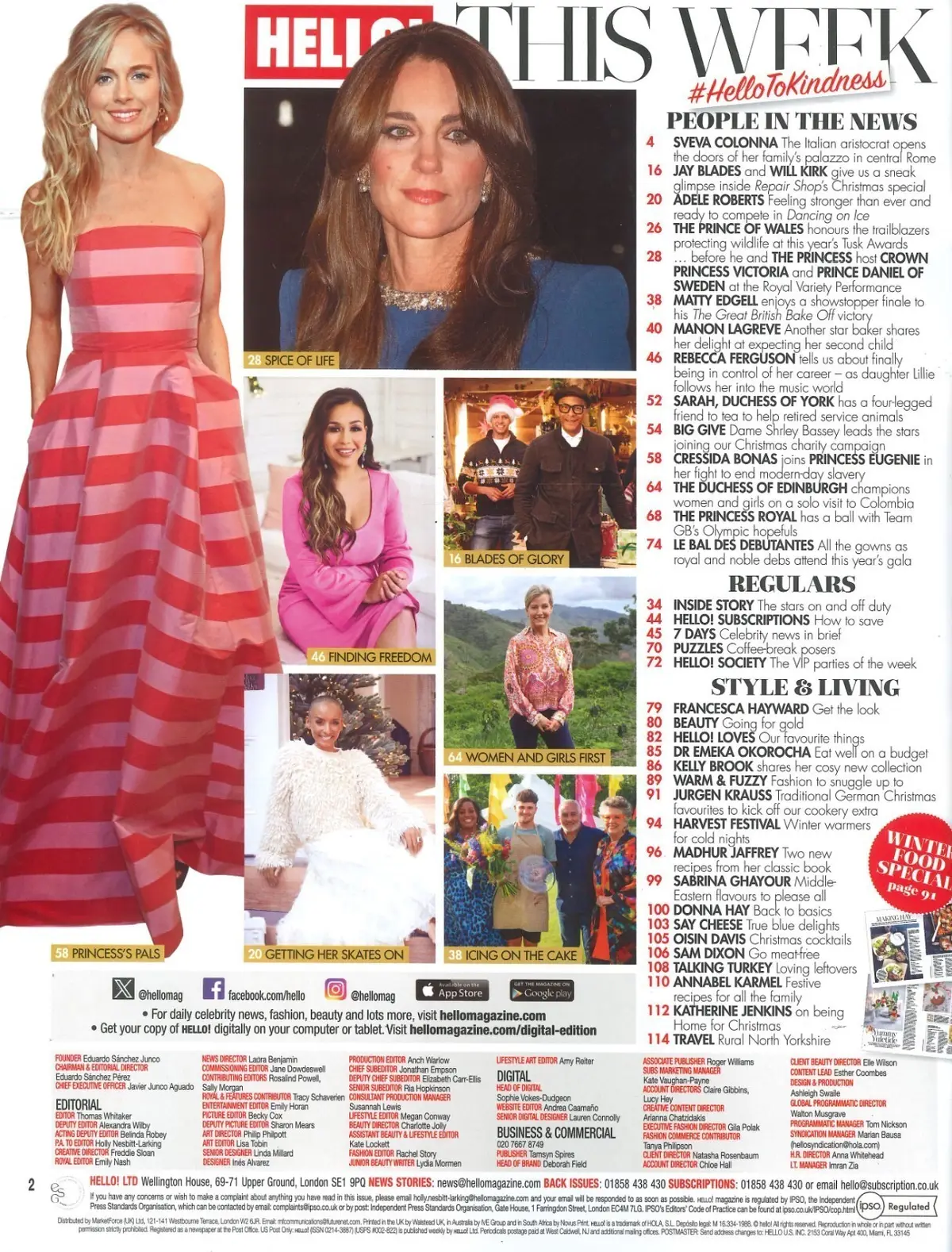 HELLO! Magazine: Princess Kate, Eugenie, Cressida Bonas, R.Ferguson, 11.12.23 - image 2 | Free standard UK delivery included | Discount Quality Products