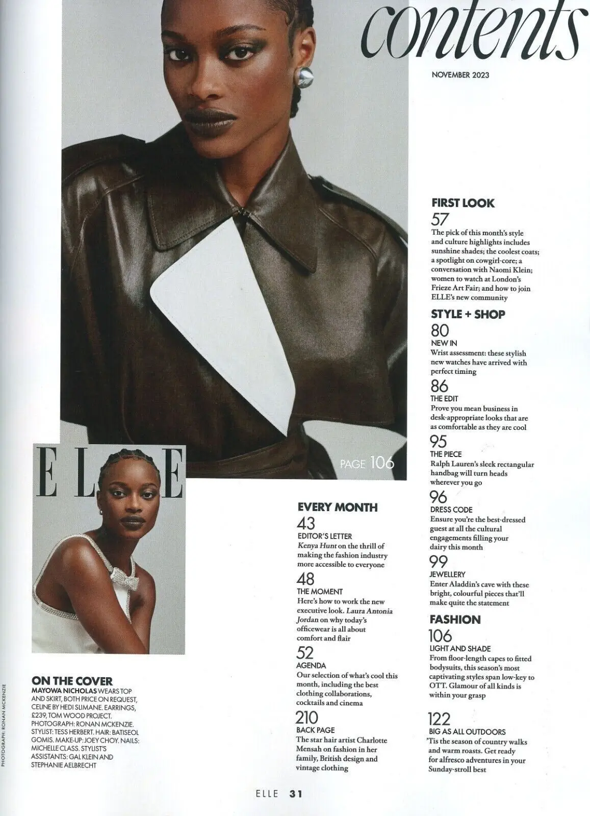 Elle Magazine Nathalie Emmanuel, Dina Asher-Smith, Emma Laird, Fashion, Nov 2023 - image 2 | Free standard UK delivery included | Discount Quality Products