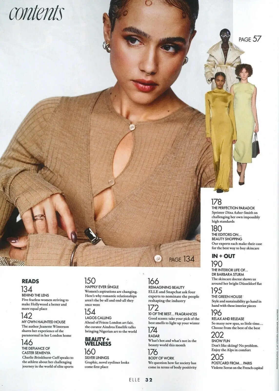 Elle Magazine Nathalie Emmanuel, Dina Asher-Smith, Emma Laird, Fashion, Nov 2023 - image 3 | Free standard UK delivery included | Discount Quality Products