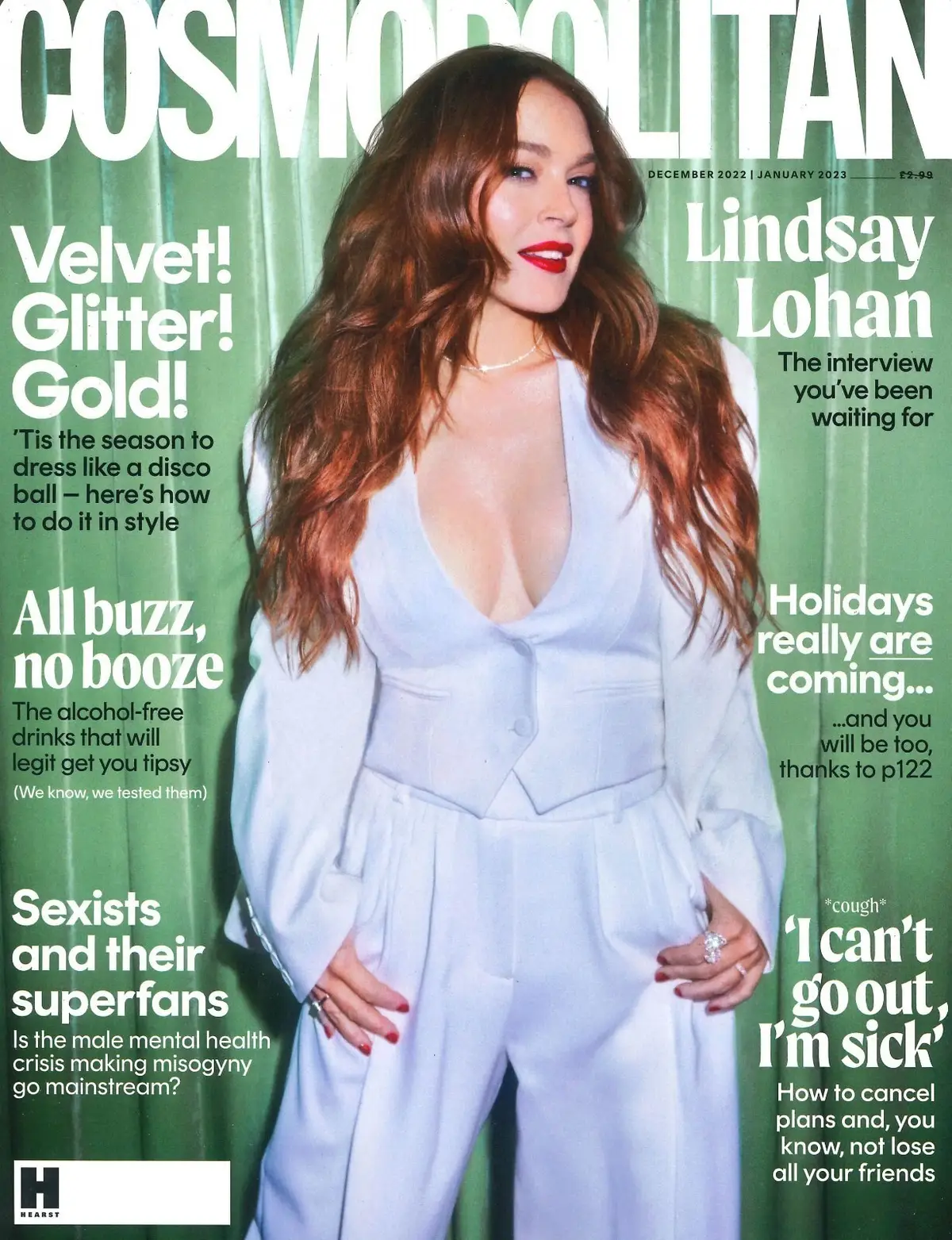 Cosmopolitan Magazine Lindsay Lohan, Jennifer Lopez, Anna Kendrick, Dec/Jan 2023