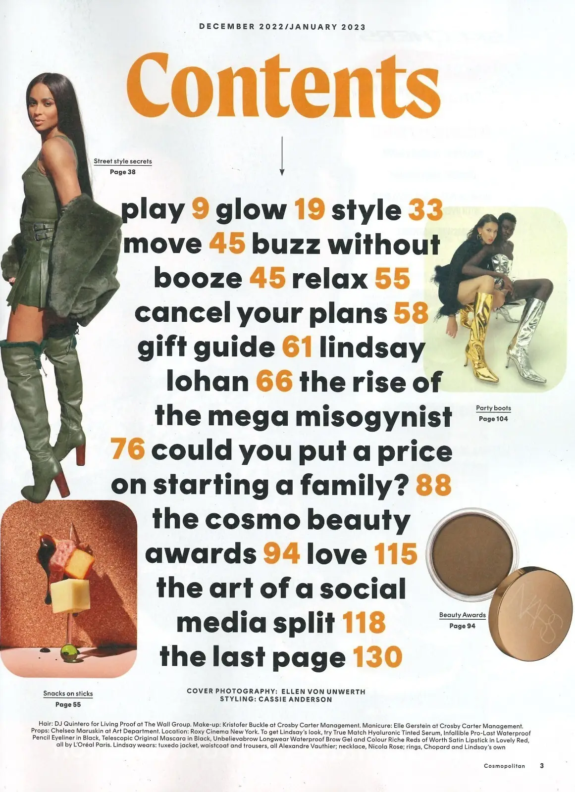 Cosmopolitan Magazine Lindsay Lohan, Jennifer Lopez, Anna Kendrick, Dec/Jan 2023 - image 2 | Free standard UK delivery included | Discount Quality Products