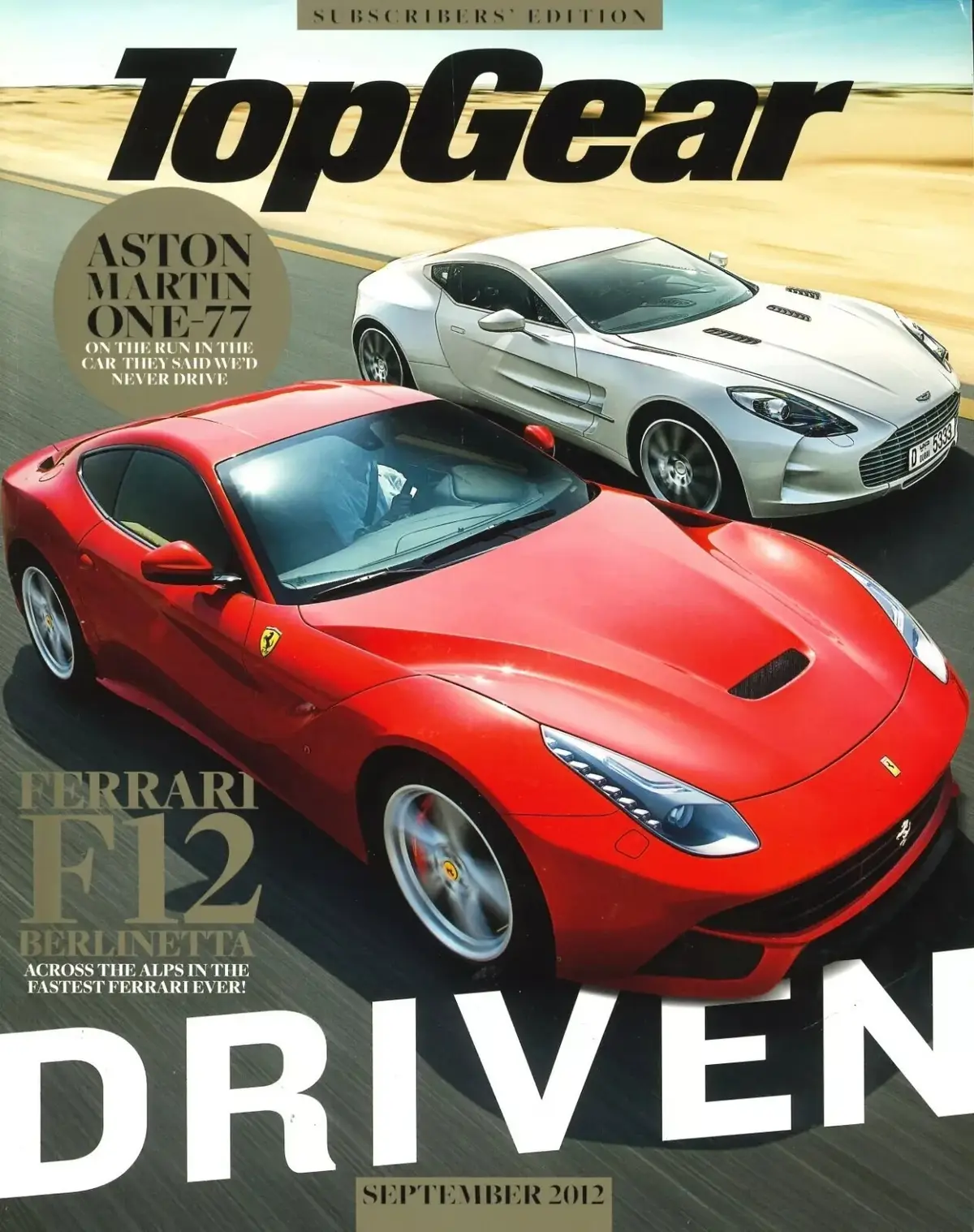 BBC Top Gear Magazine: Issue #234, Ferrari F12, Jaguar C-X75, BMW X6, Sept 2012