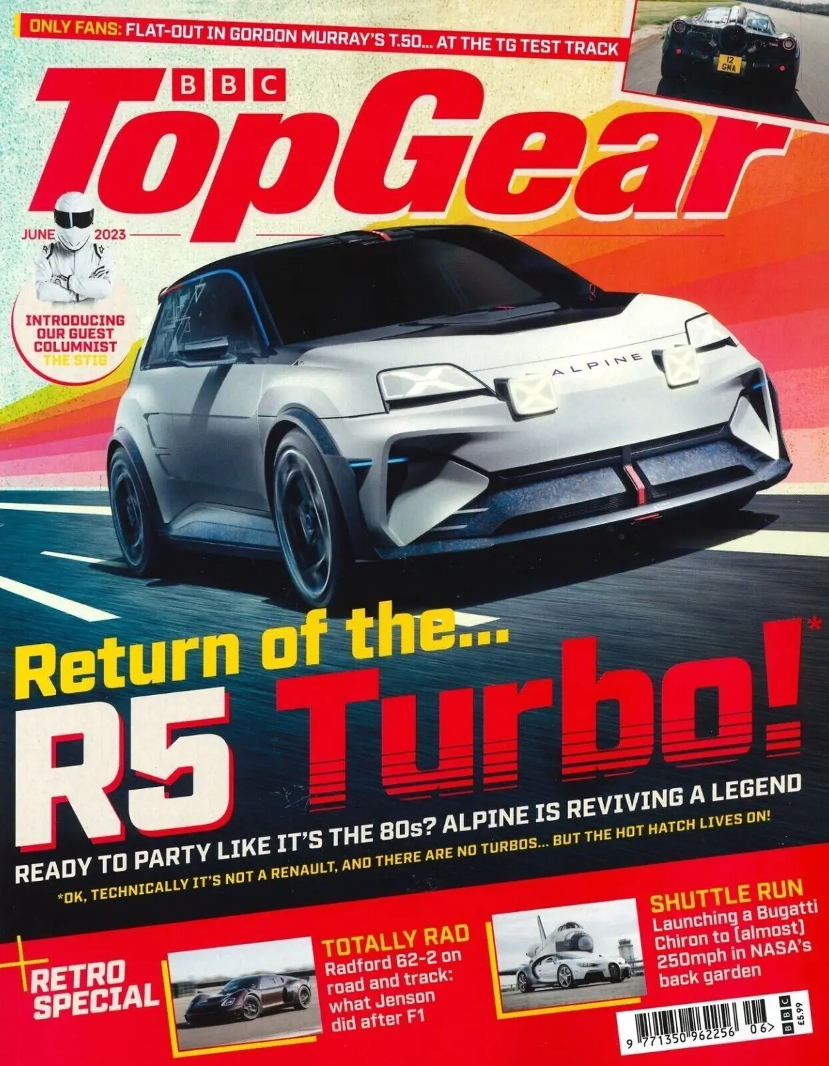BBC Top Gear Magazine #372, R5 Turbo, Lotus Radford, Bugatti Chiron, June 2023