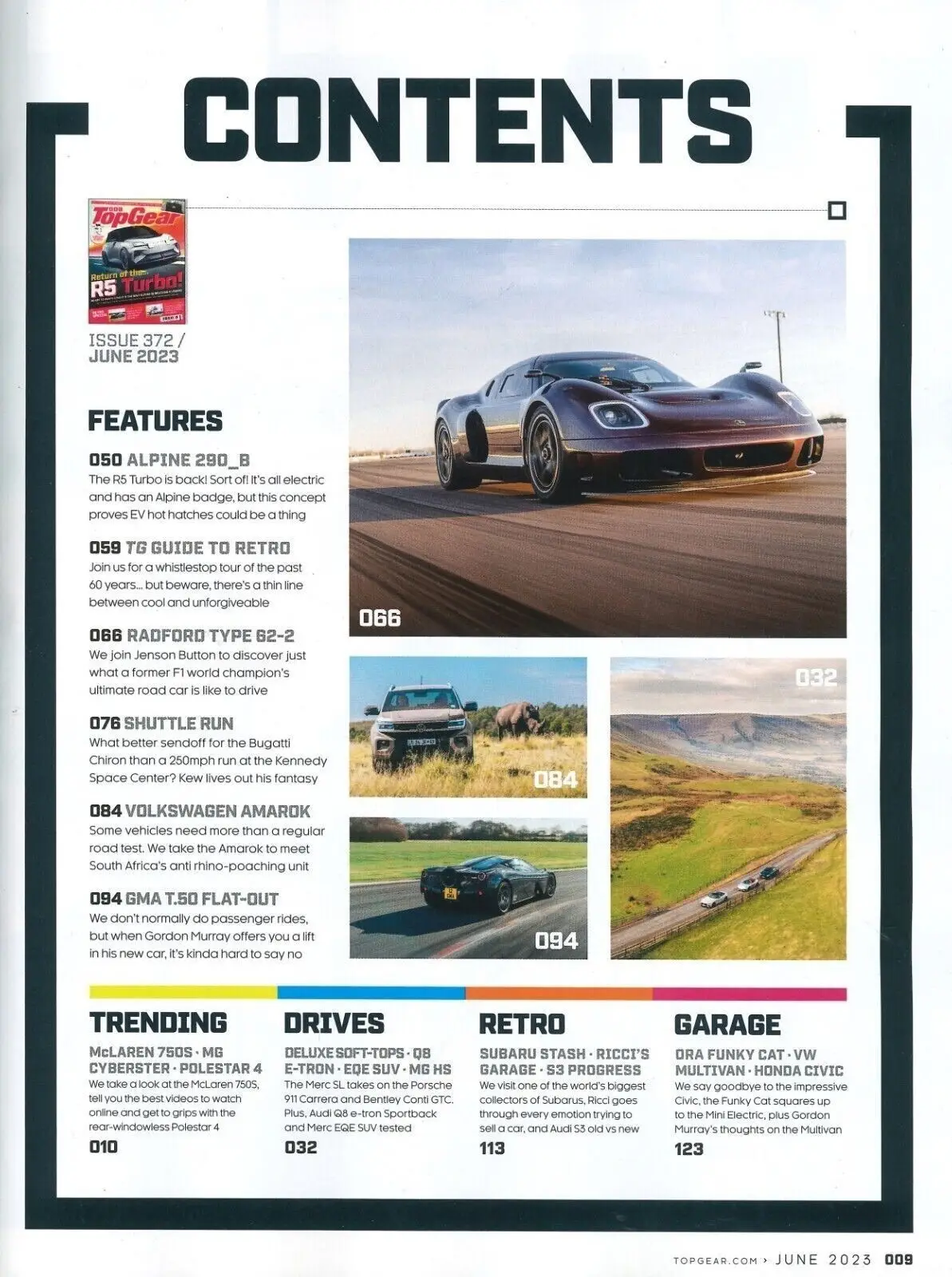 BBC Top Gear Magazine #372, R5 Turbo, Lotus Radford, Bugatti Chiron, June 2023 - image 2 | Free standard UK delivery included | Discount Quality Products