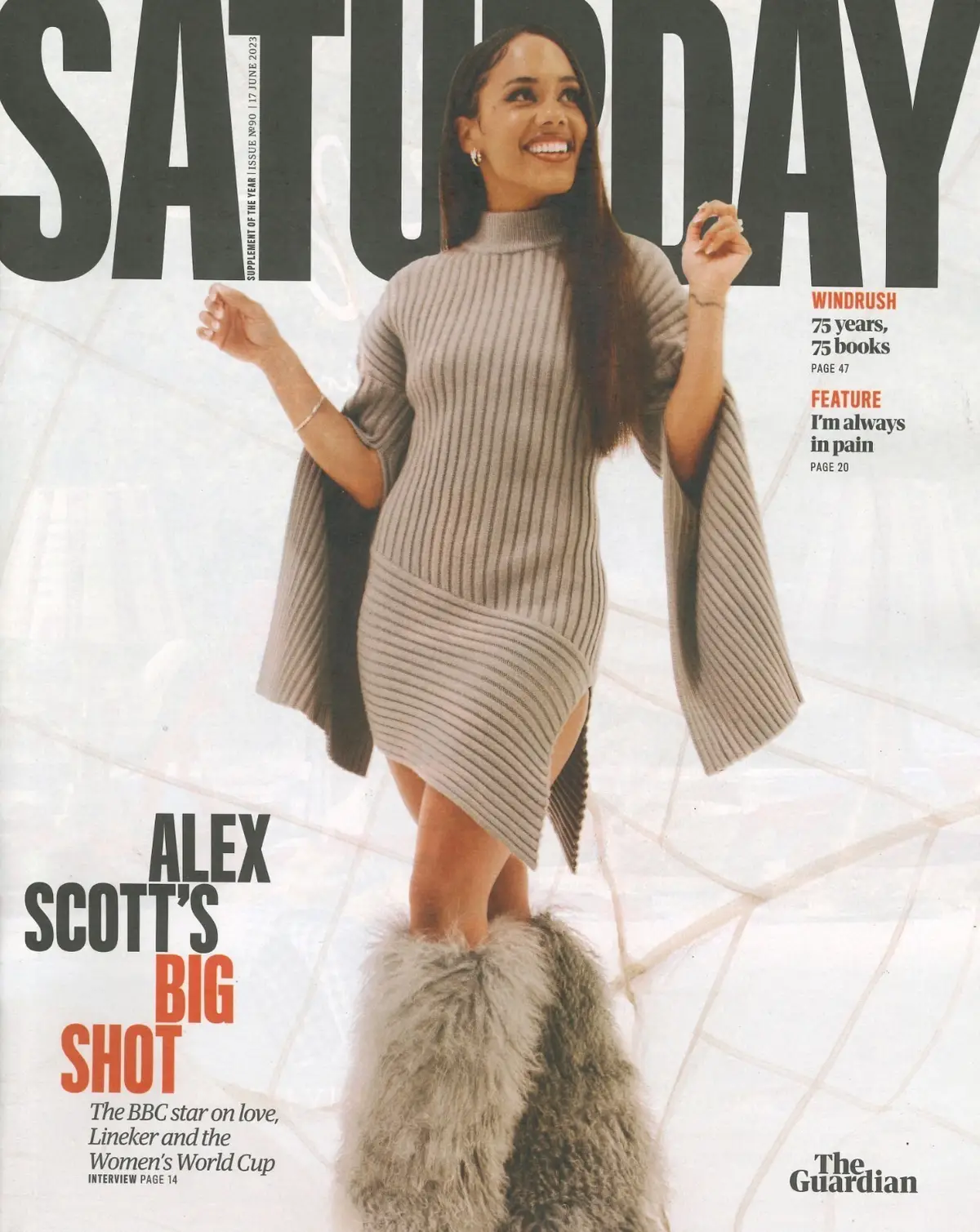 Guardian Saturday Magazine, Alex Scott, Windrush, Maya Jama, Rowland, 17.6.23