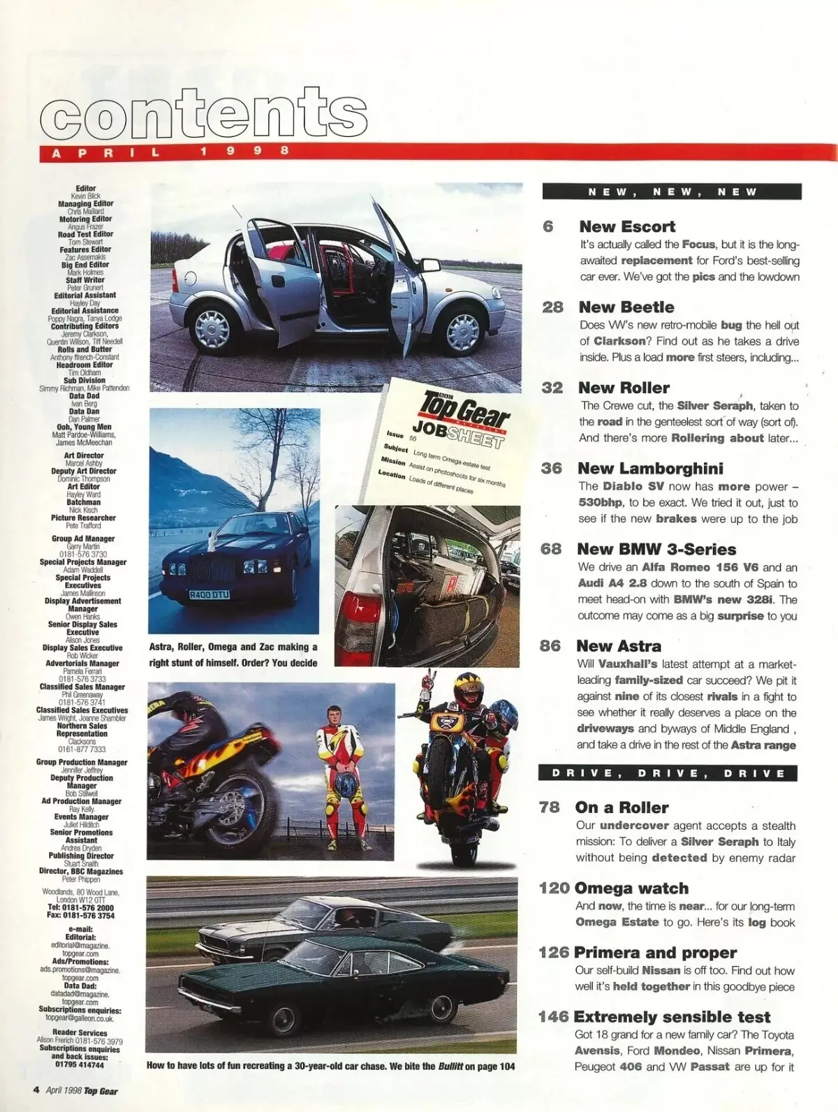 BBC Top Gear Magazine: Issue #55, Ford Focus, Rolls-Royce, BMW 328i, April 1998 - image 2 | Free standard UK delivery included | Discount Quality Products