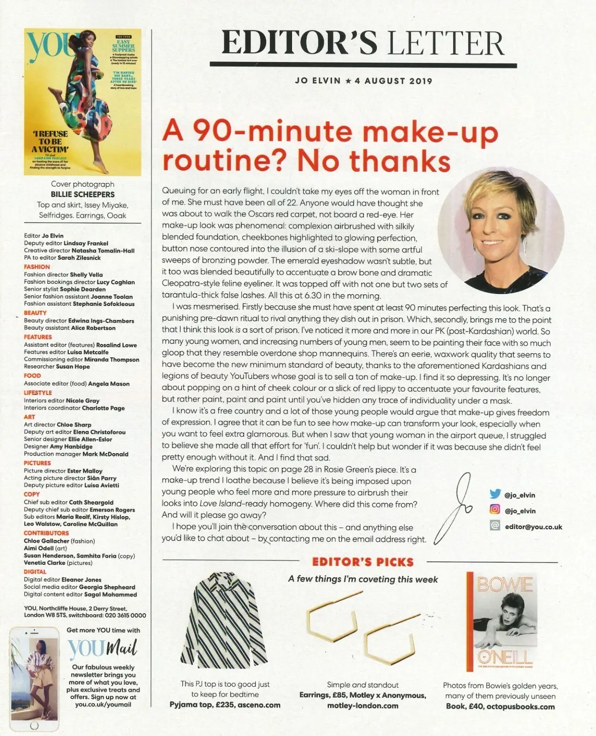 You Magazine: Lorraine Pascale TV Chef, Jo Elvin, Fashion, Beauty, Style, 4.8.19 - image 2 | Free standard UK delivery included | Discount Quality Products