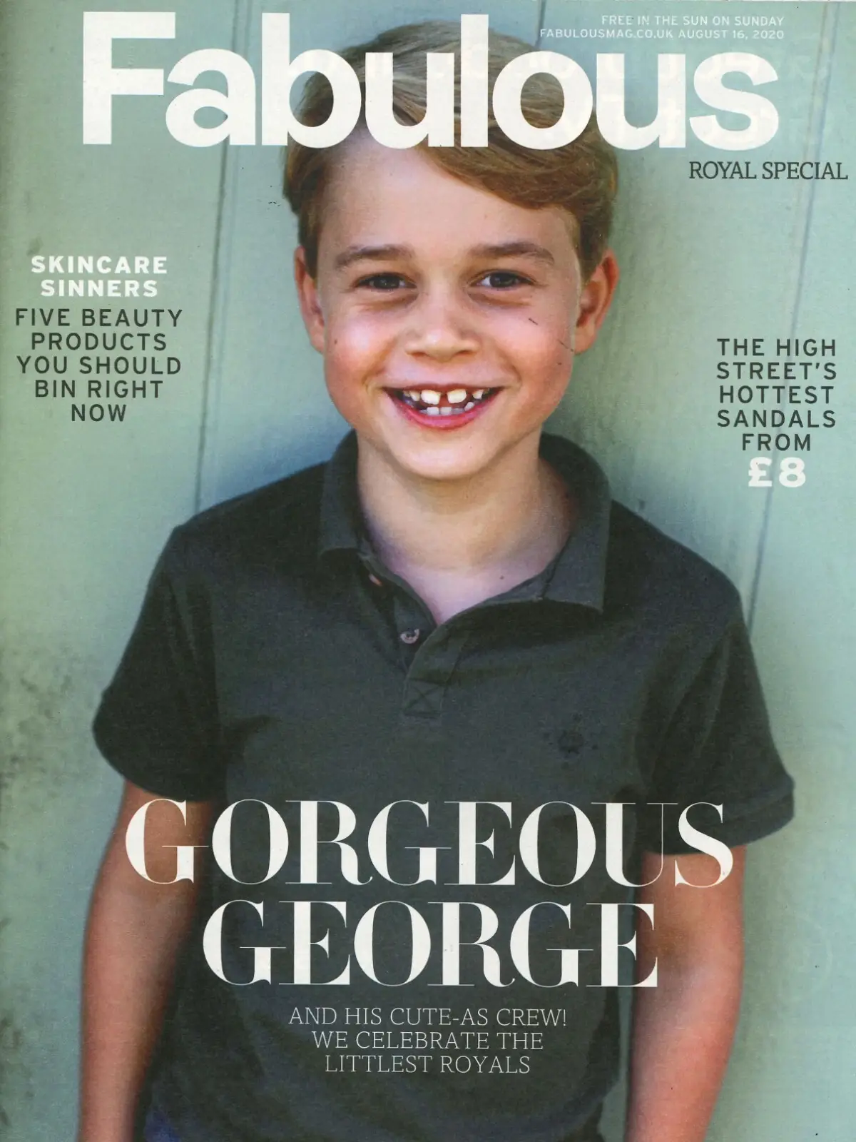 Fabulous Magazine, Prince George, Kate Humble, Camilla Thurlow, Fashion, 16.8.20