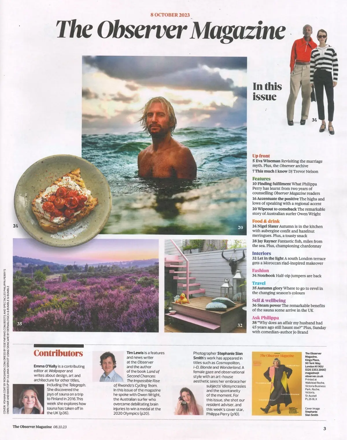 Observer Magazine: Philippa Perry, Trevor Nelson, Jo Brand, Fashion, 8.10.23 - image 2 | Free standard UK delivery included | Discount Quality Products