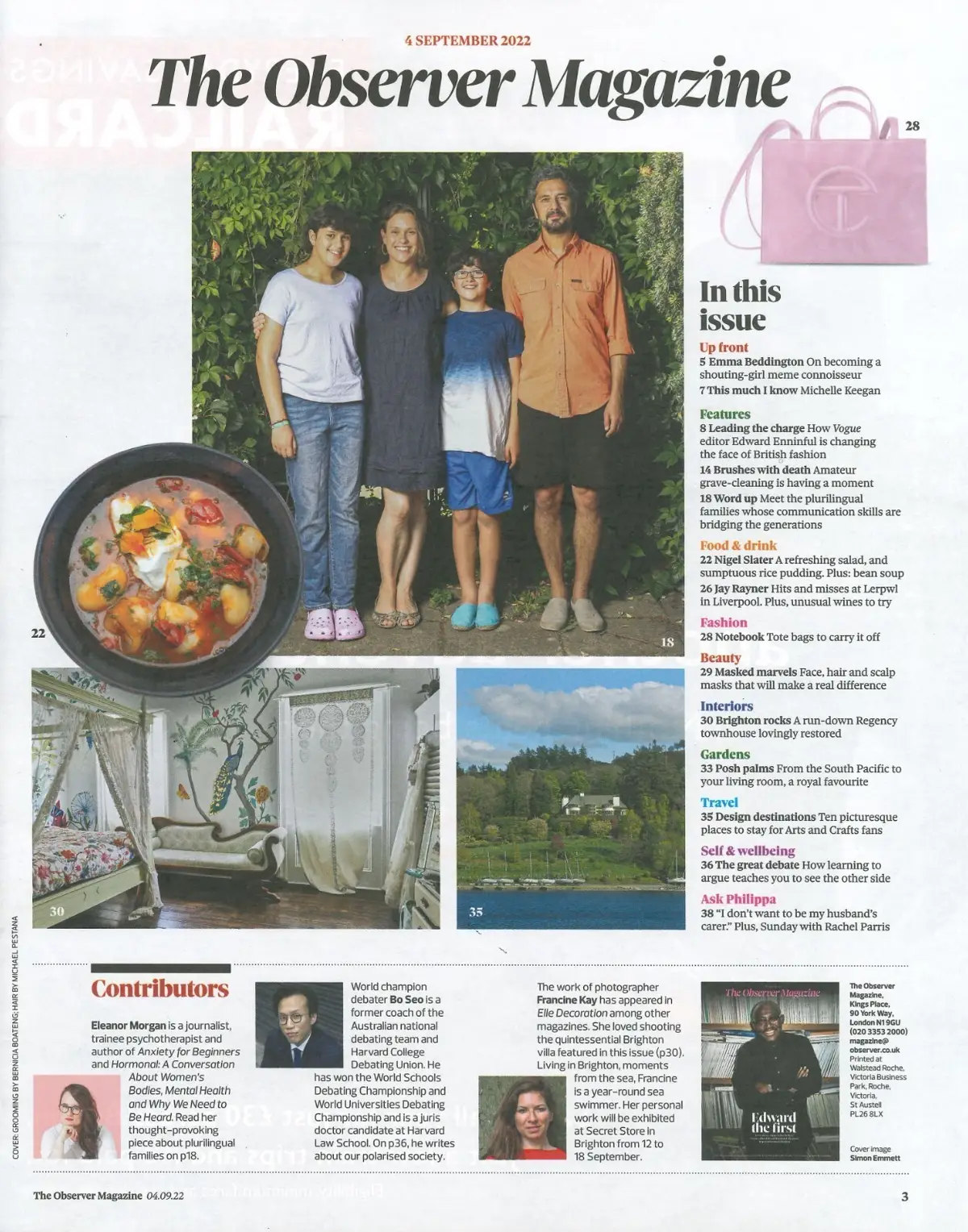 Observer Magazine: Edward Enninful, Michelle Keegan, Rachel Parris, 4.9.22 - image 2 | Free standard UK delivery included | Discount Quality Products