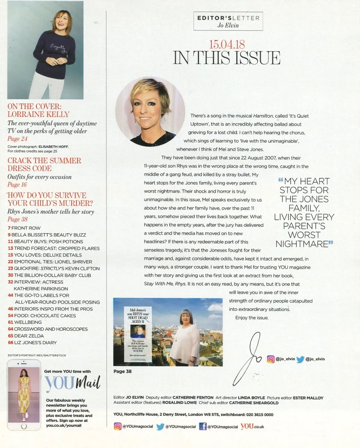 You Magazine Lorraine Kelly, Kevin Clifton, Katherine Parkinson, Fashion 15.4.18 - image 2 | Free standard UK delivery included | Discount Quality Products
