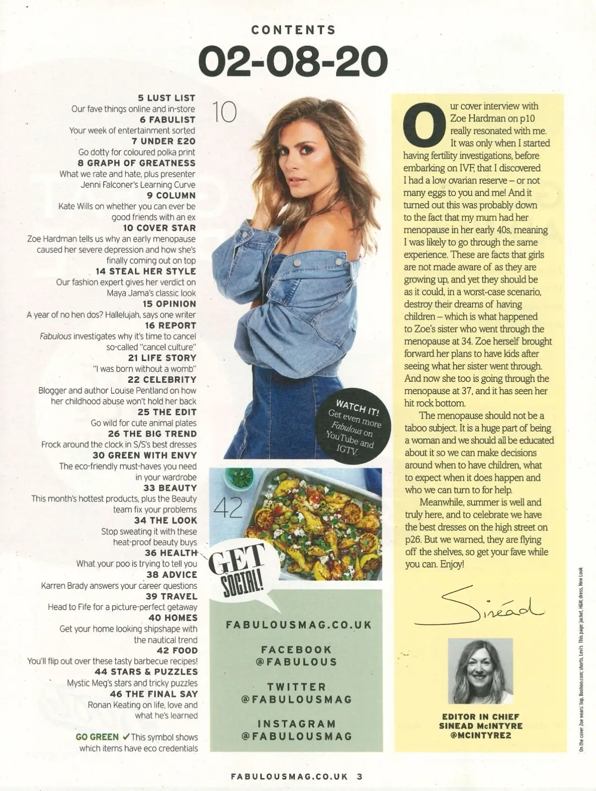 Fabulous Magazine: Zoe Hardman, Jenni Falconer, Ronan Keating, Fashion, 2.8.20 - image 2 | Free standard UK delivery included | Discount Quality Products