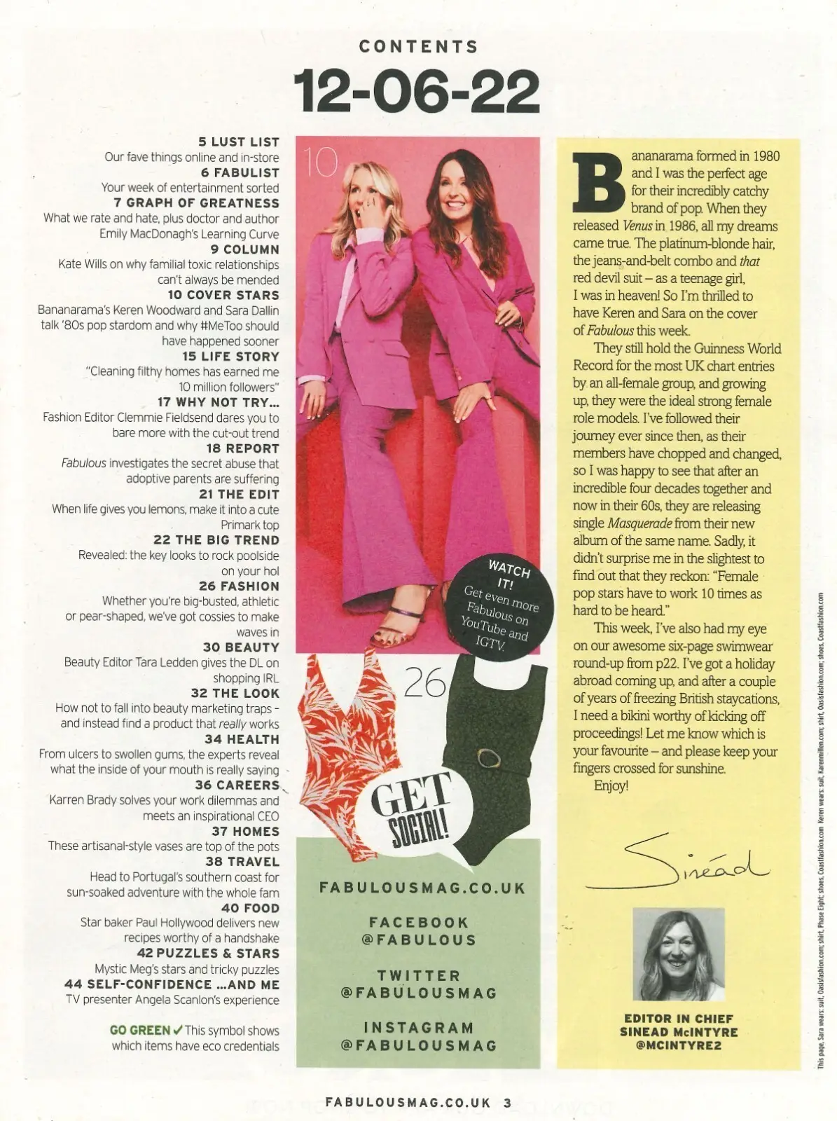 Fabulous Magazine: Bananarama's Keren Woodward & Sara Dallin, Fashion, 12.6.22 - image 2 | Free standard UK delivery included | Discount Quality Products