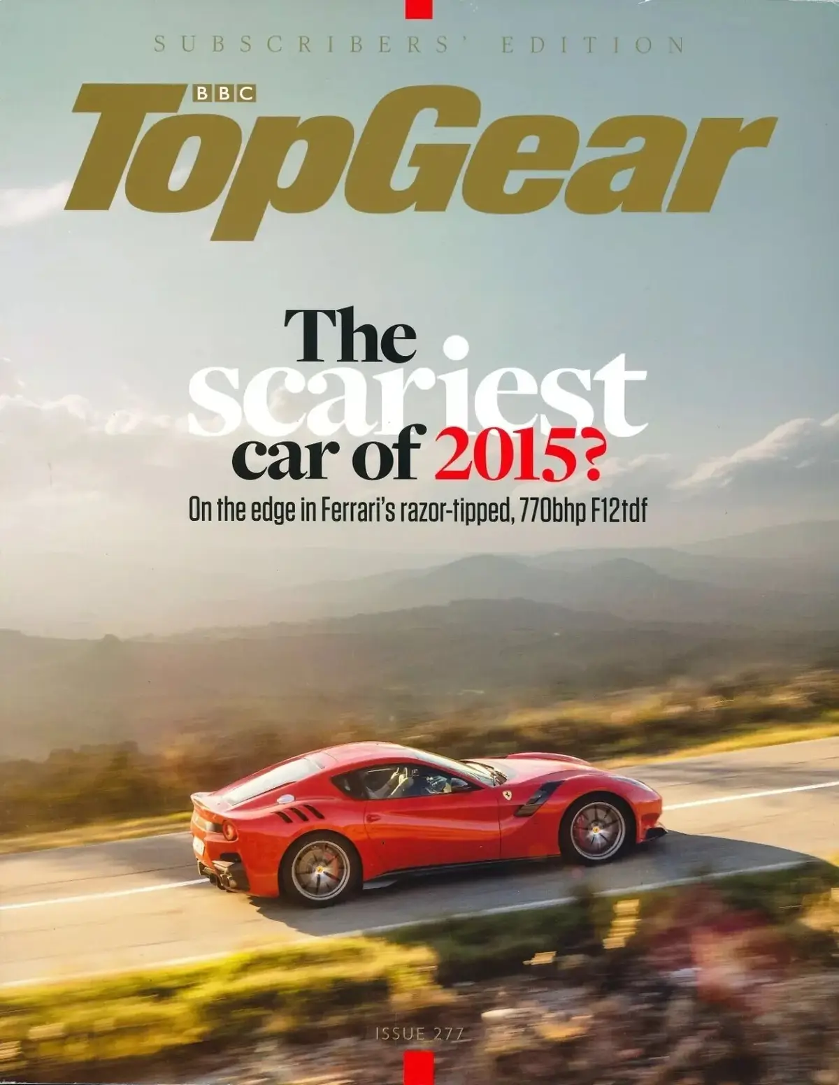 BBC Top Gear Magazine Issue 277, Ferrari, Porsche, Lambo, Jan 2016 (Wear &amp; Tear)